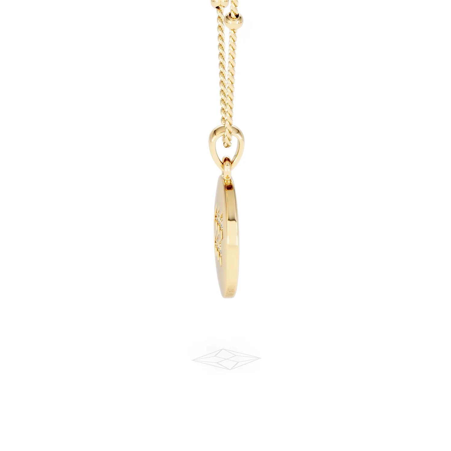 Astrology Aquarius 0.07ct Lab Grown Diamond Medallion Pendant Necklace in 18K Gold Vermeil - Image 70