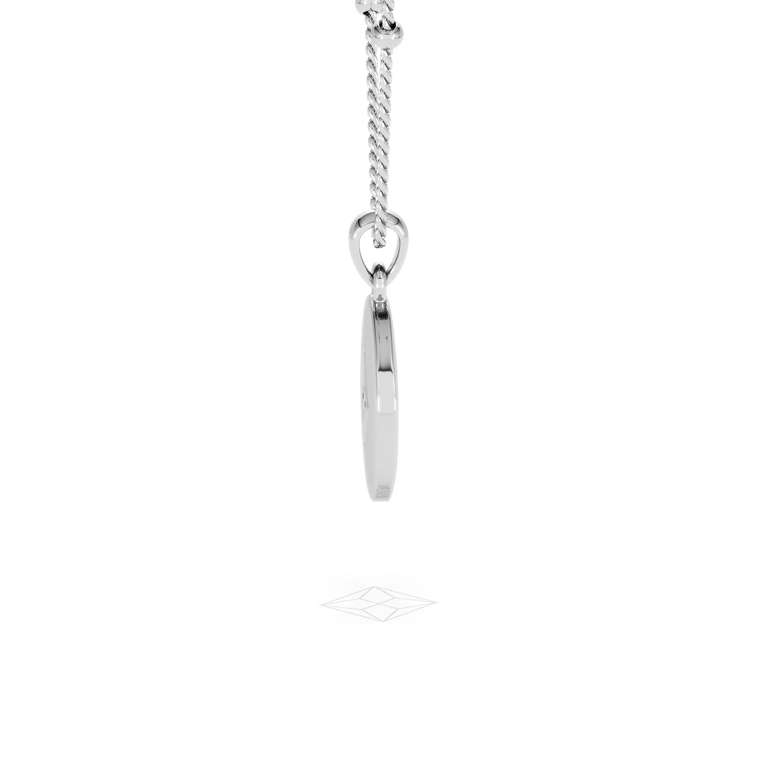Astrology Aquarius 0.07ct Lab Grown Diamond Medallion Pendant Necklace in Sterling Silver - Image 30