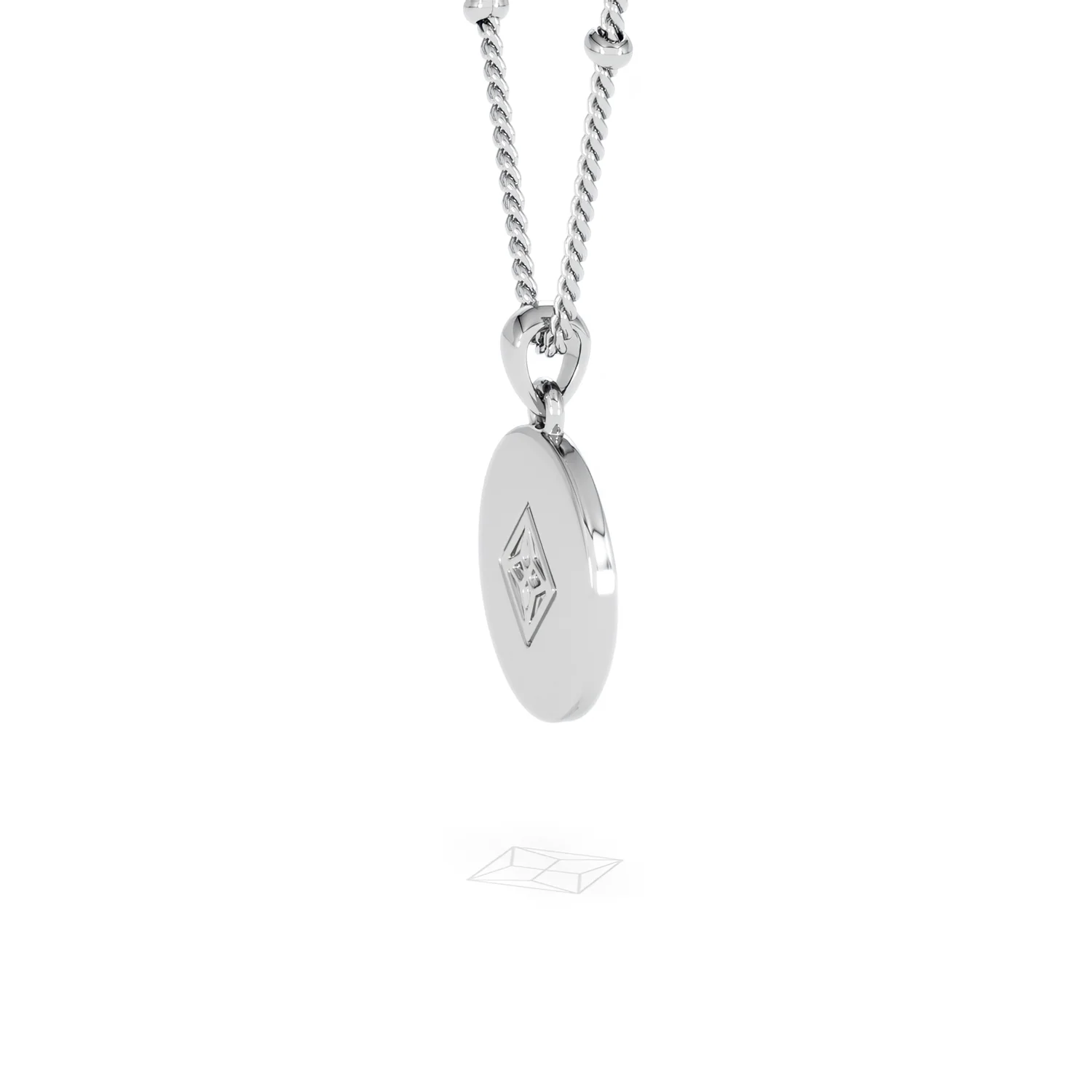 Astrology Aquarius 0.07ct Lab Grown Diamond Medallion Pendant Necklace in Sterling Silver - Image 34
