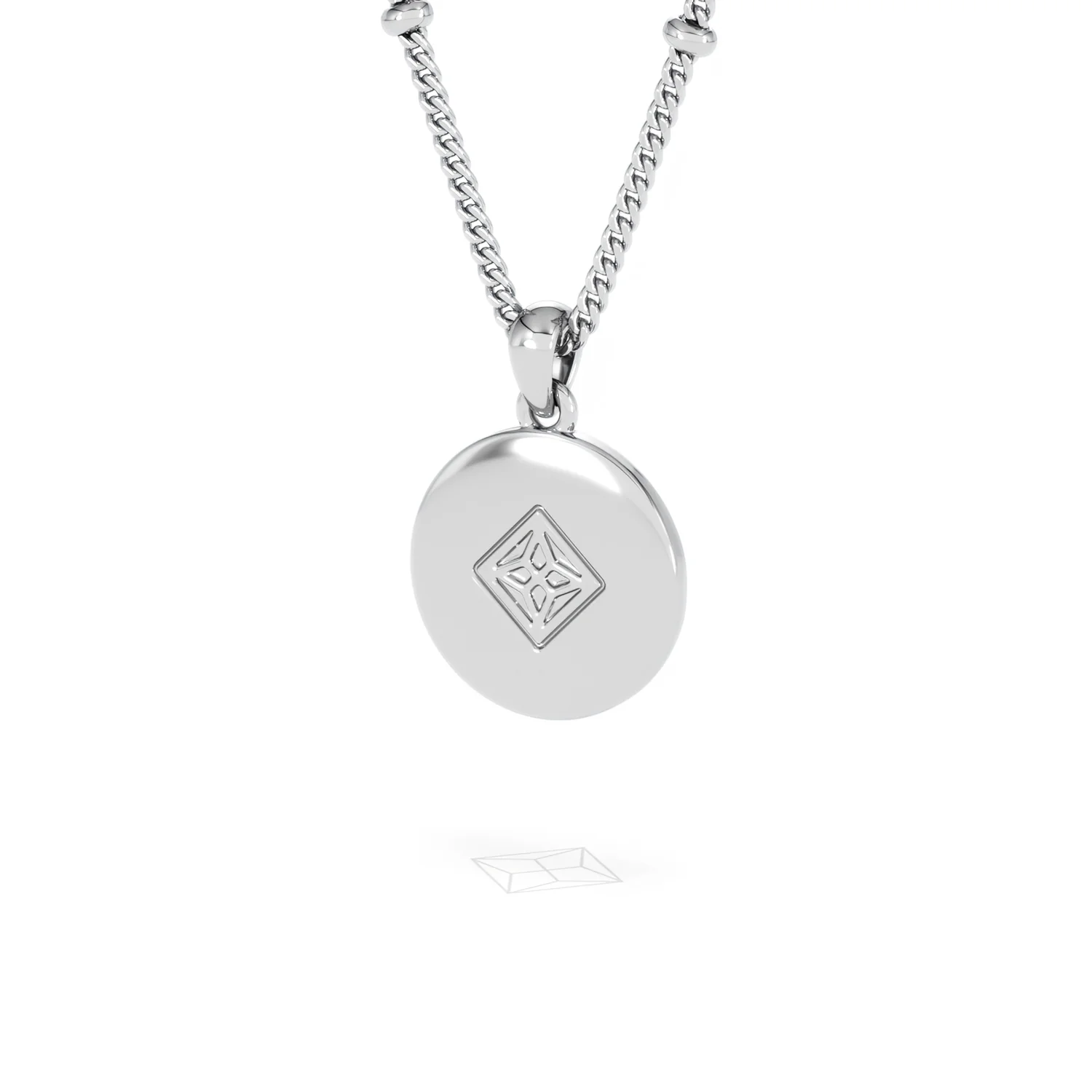 Astrology Aquarius 0.07ct Lab Grown Diamond Medallion Pendant Necklace in Sterling Silver - Image 43