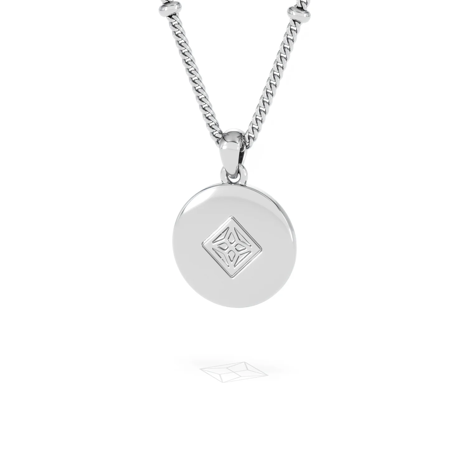 Astrology Aquarius 0.07ct Lab Grown Diamond Medallion Pendant Necklace in Sterling Silver - Image 45