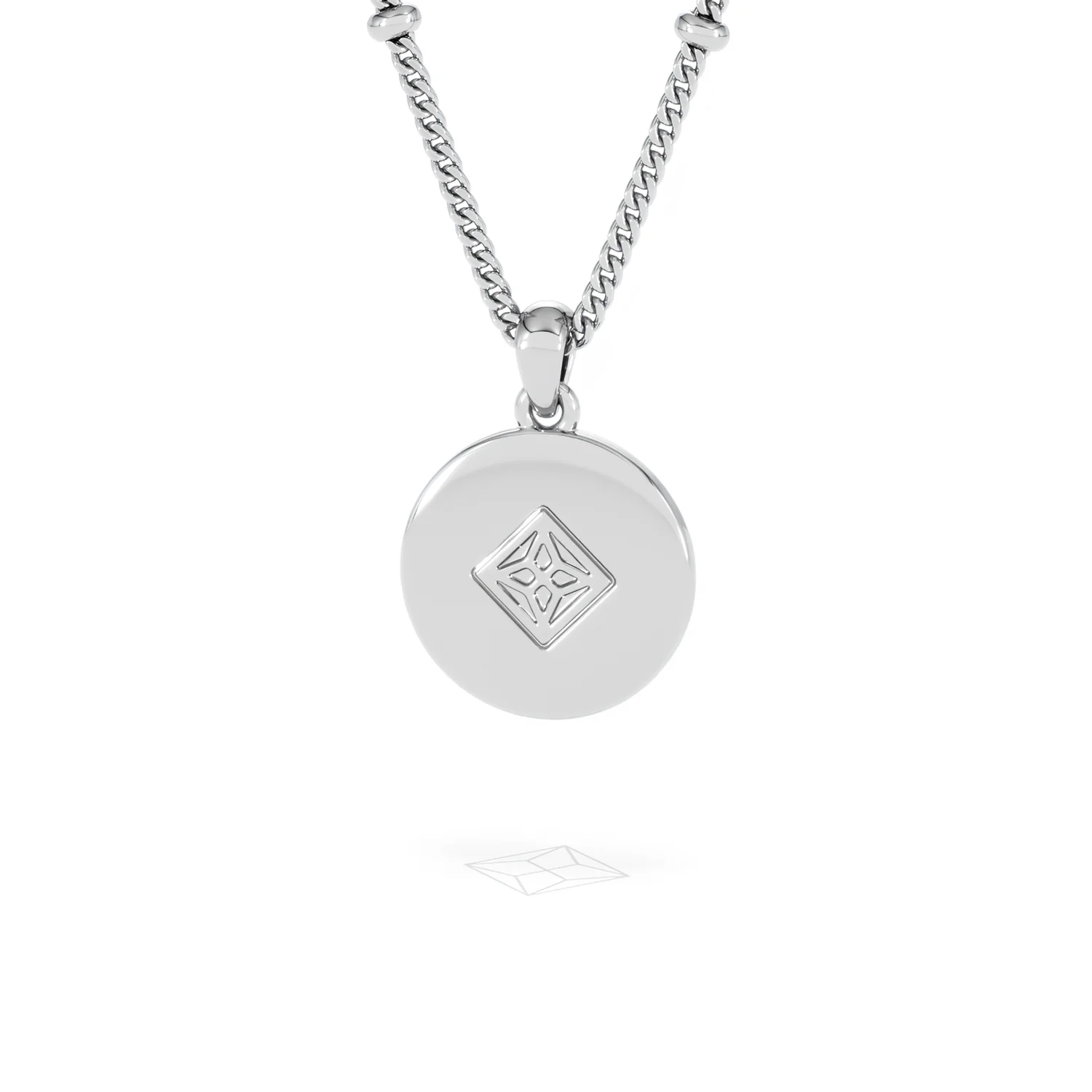 Astrology Aquarius 0.07ct Lab Grown Diamond Medallion Pendant Necklace in Sterling Silver - Image 46