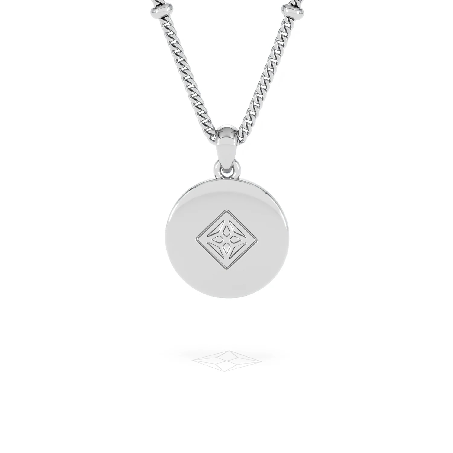 Astrology Aquarius 0.07ct Lab Grown Diamond Medallion Pendant Necklace in Sterling Silver - Image 48