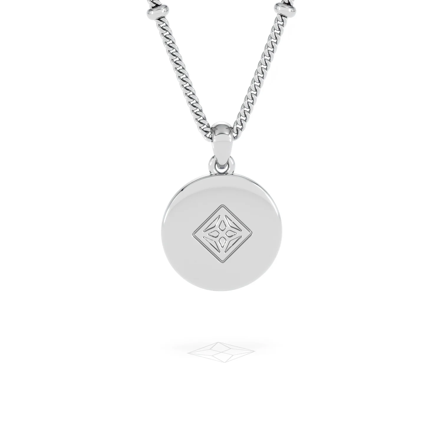Astrology Aquarius 0.07ct Lab Grown Diamond Medallion Pendant Necklace in Sterling Silver - Image 50