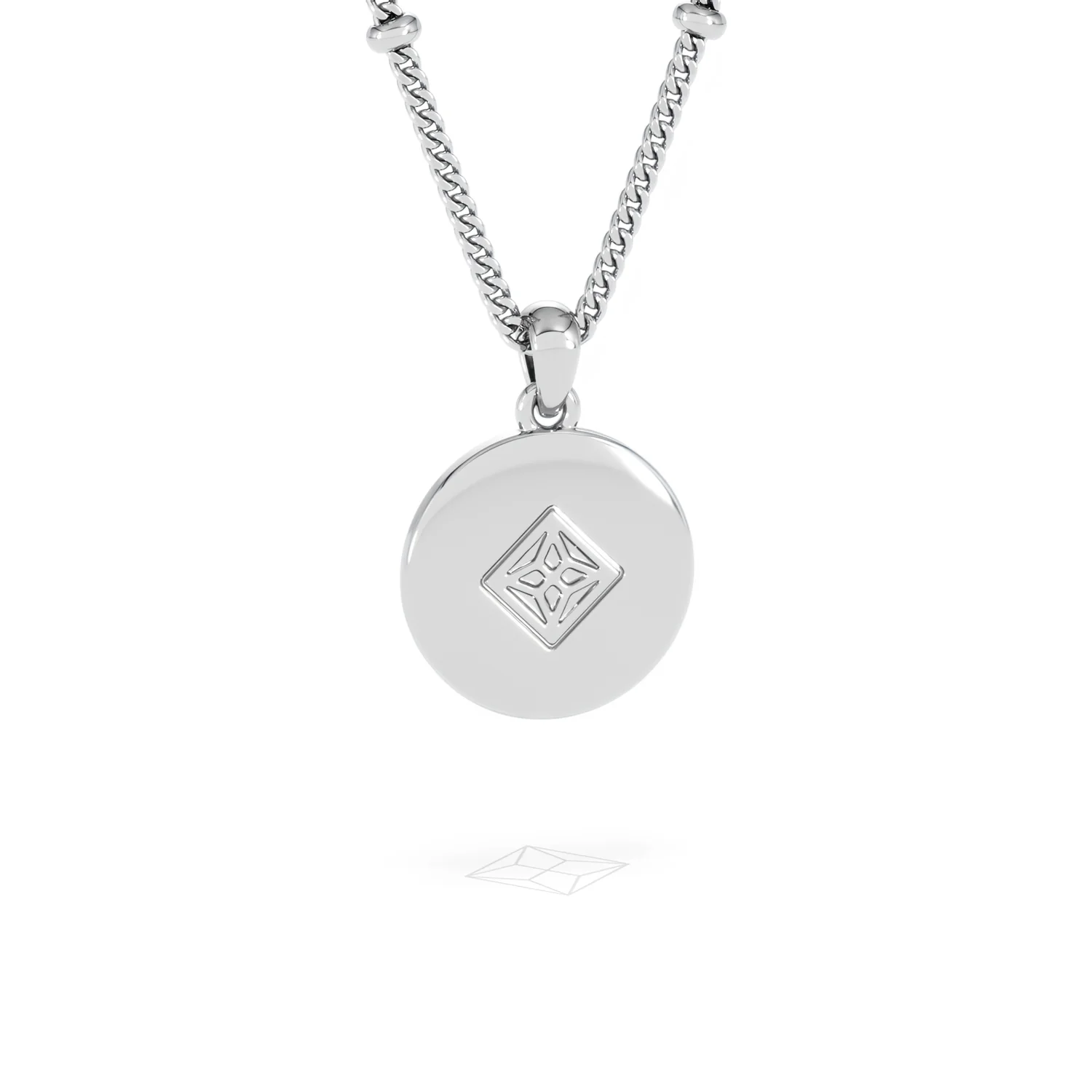 Astrology Aquarius 0.07ct Lab Grown Diamond Medallion Pendant Necklace in Sterling Silver - Image 52