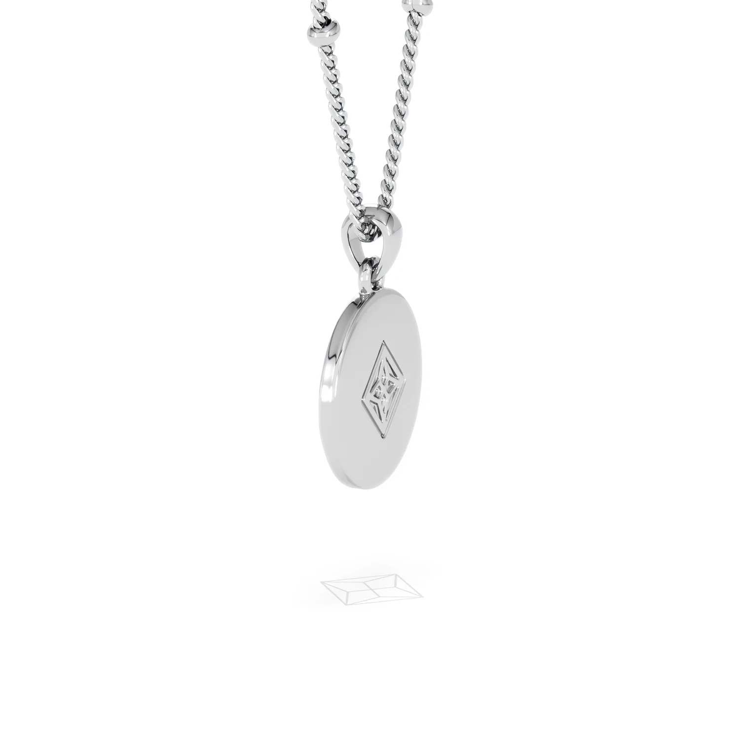 Astrology Aquarius 0.07ct Lab Grown Diamond Medallion Pendant Necklace in Sterling Silver - Image 63