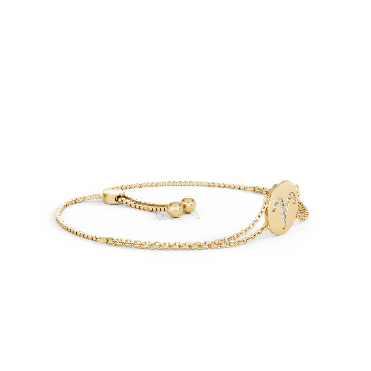 Astrology Aries 0.07ct Lab Grown Diamond Adjustable Medallion Bracelet 18K Gold Vermeil - Image 21