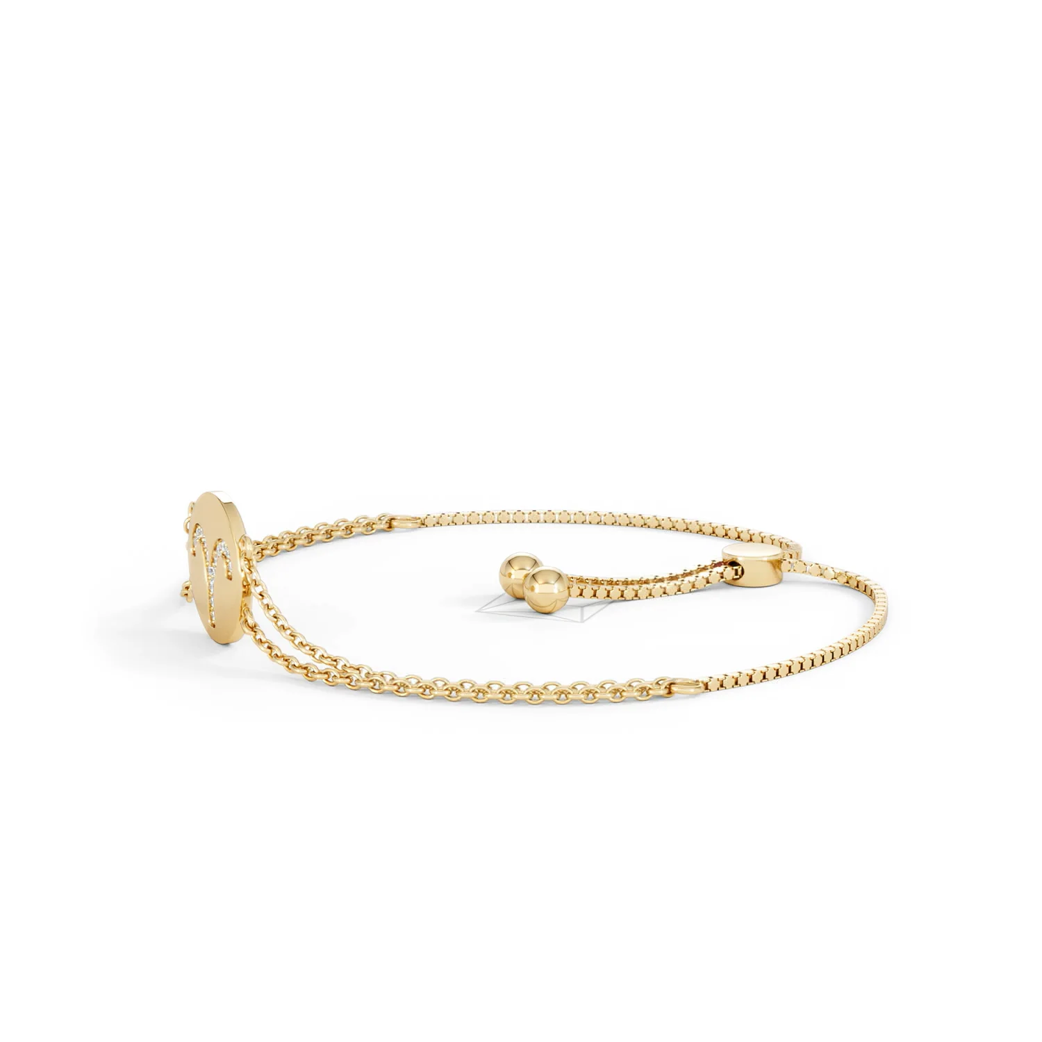Astrology Aries 0.07ct Lab Grown Diamond Adjustable Medallion Bracelet 18K Gold Vermeil - Image 74