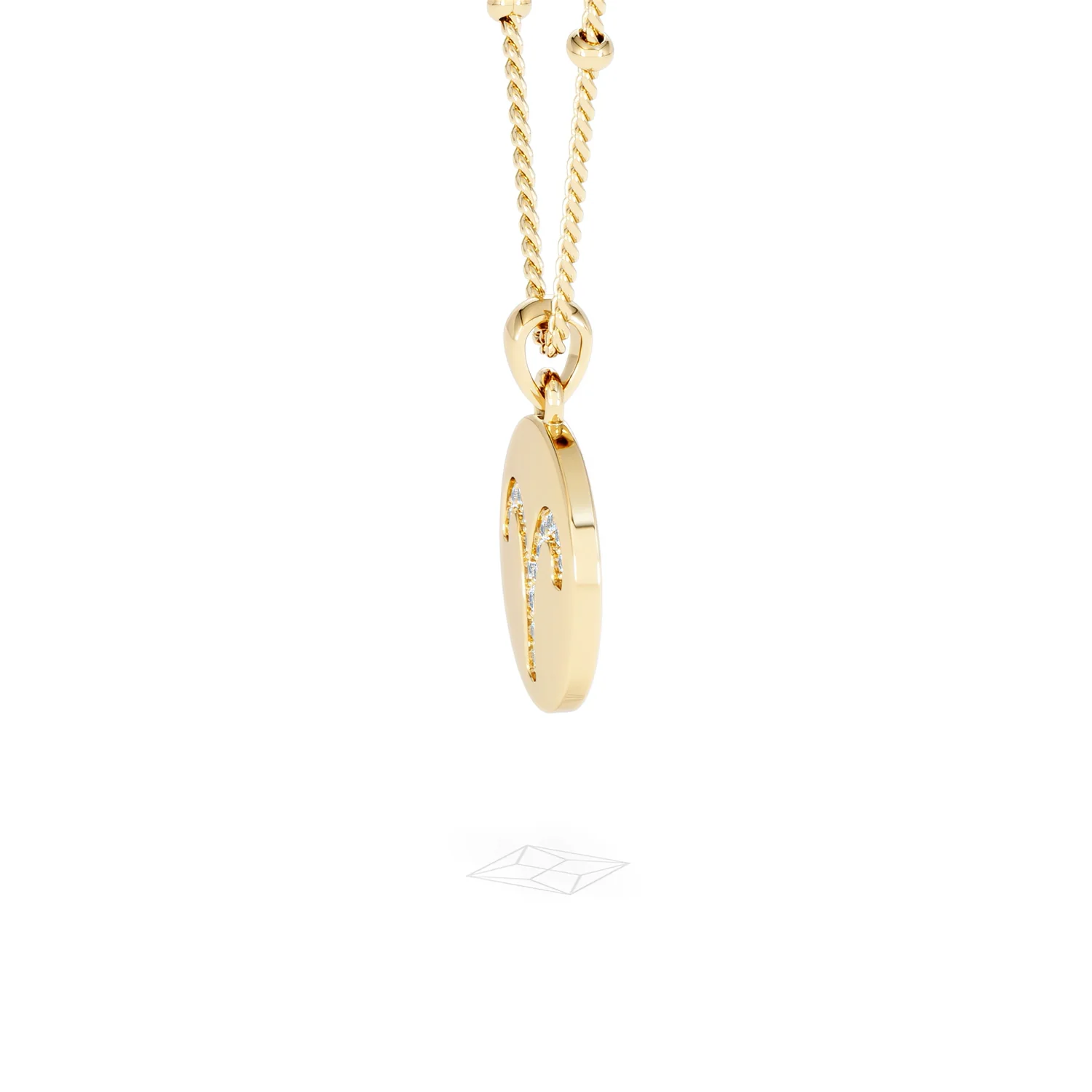 Astrology Aries 0.07ct Lab Grown Diamond Medallion Pendant Necklace in 18K Gold Vermeil - Image 25