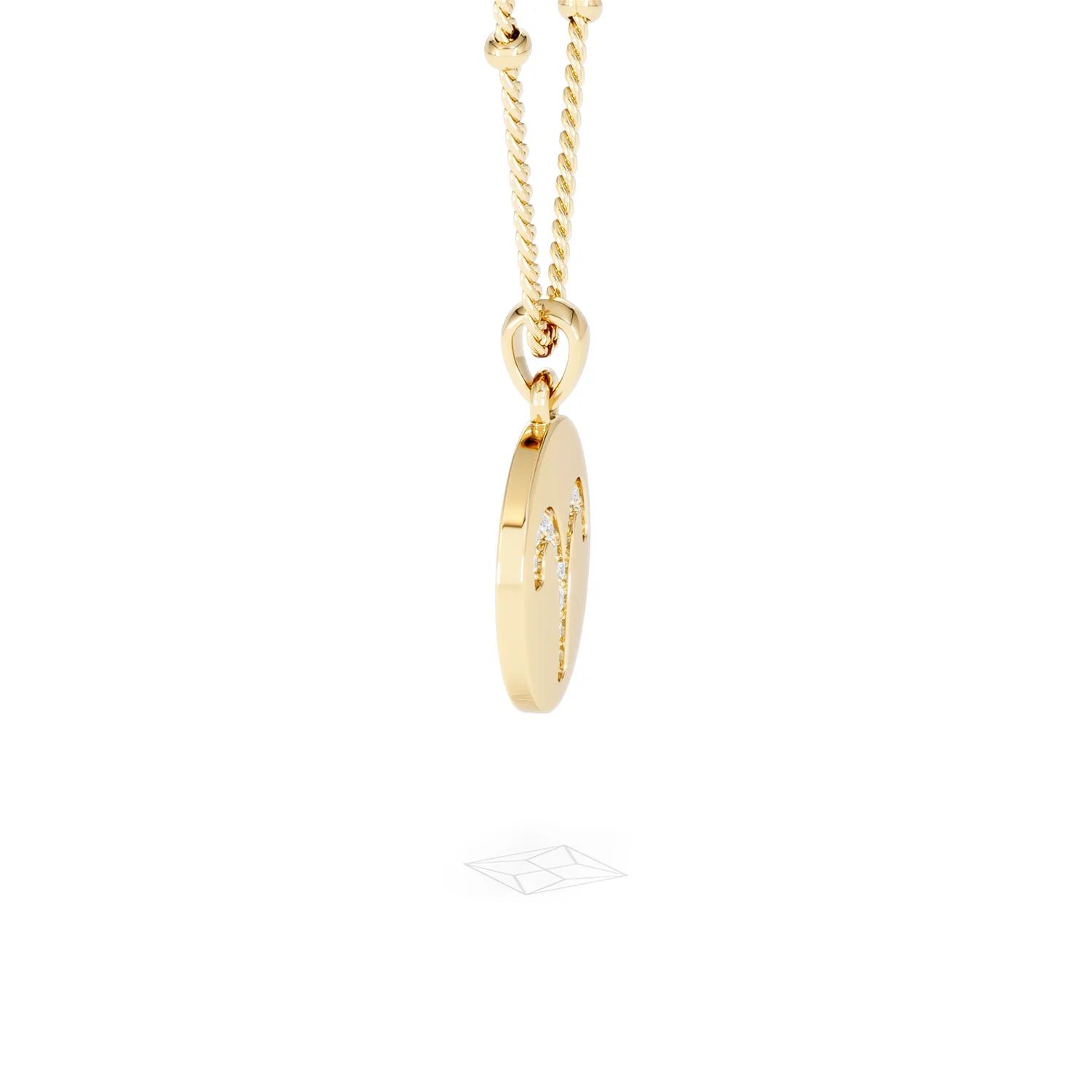 Astrology Aries 0.07ct Lab Grown Diamond Medallion Pendant Necklace in 18K Gold Vermeil - Image 71