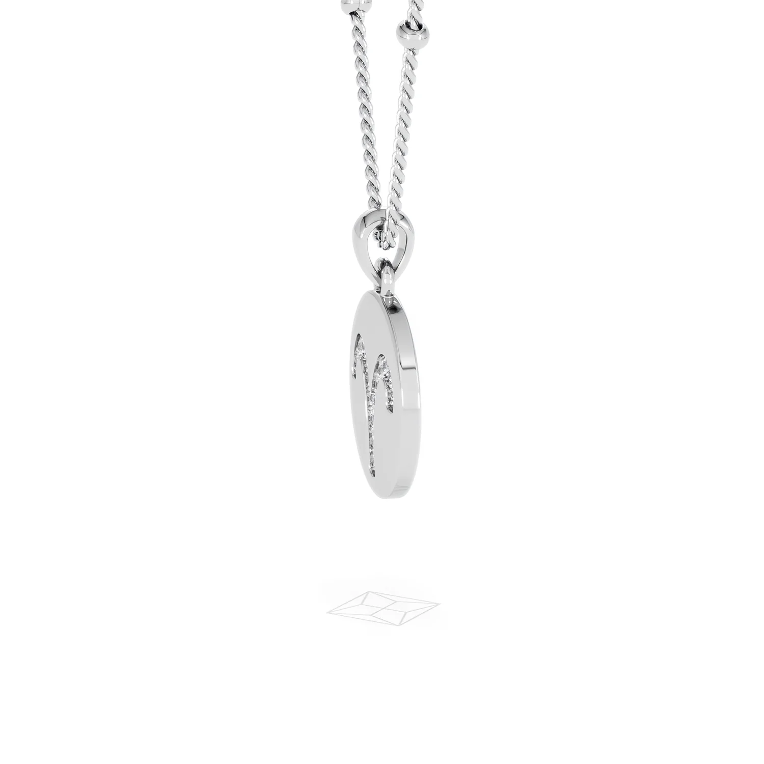 Astrology Aries 0.07ct Lab Grown Diamond Medallion Pendant Necklace in Sterling Silver - Image 25