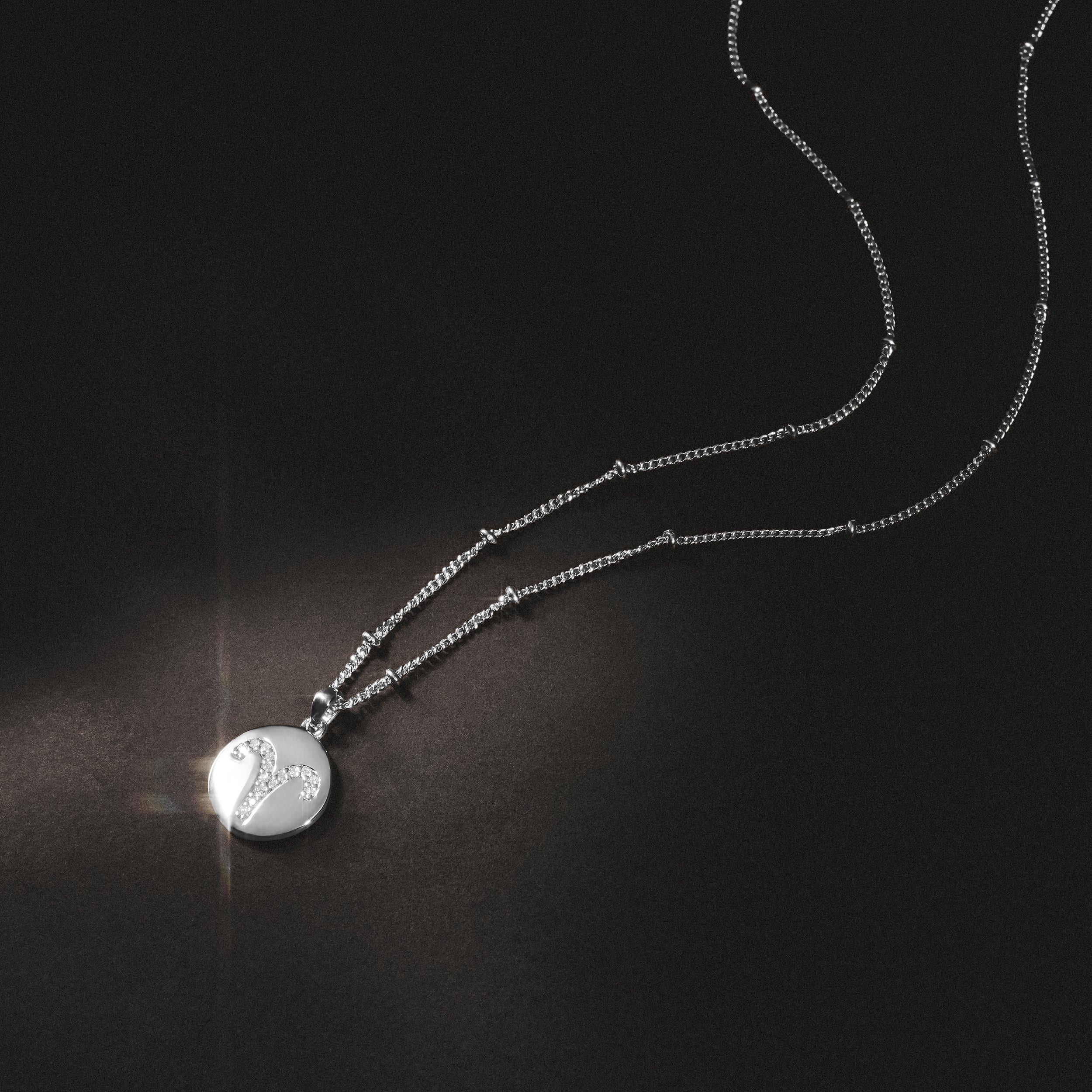 Astrology Aries 0.07ct Lab Grown Diamond Medallion Pendant Necklace in Sterling Silver - Image 8