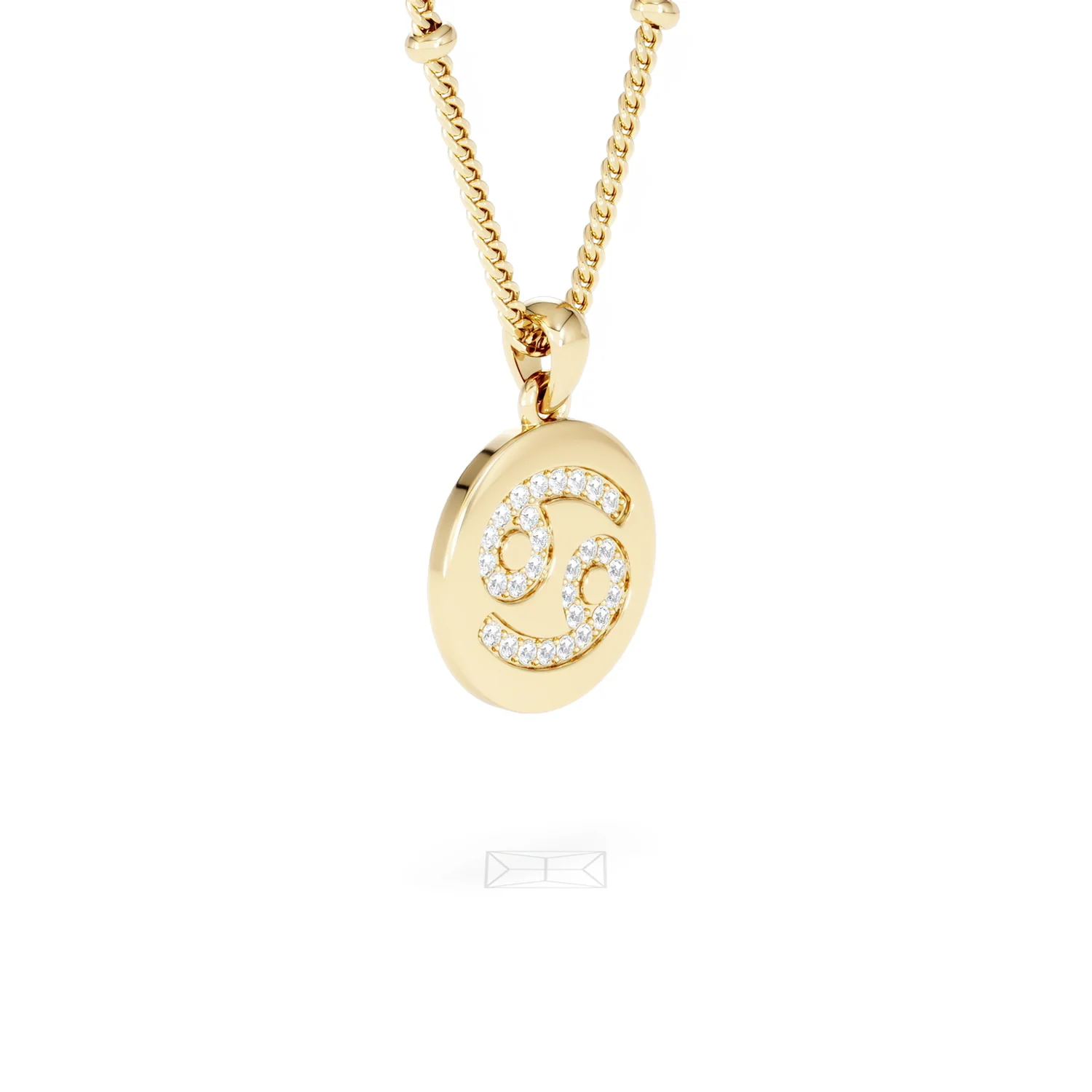 Astrology Cancer 0.07ct Lab Grown Diamond Medallion Pendant Necklace in 18K Gold Vermeil - Image 19