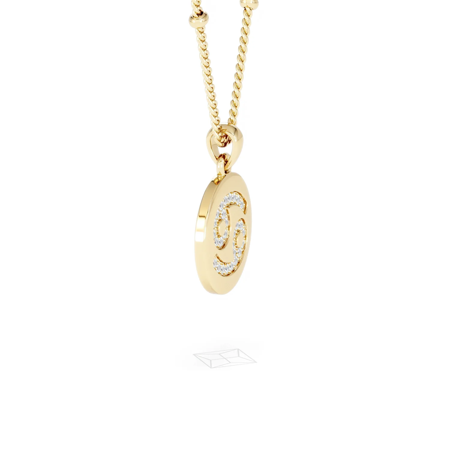 Astrology Cancer 0.07ct Lab Grown Diamond Medallion Pendant Necklace in 18K Gold Vermeil - Image 24