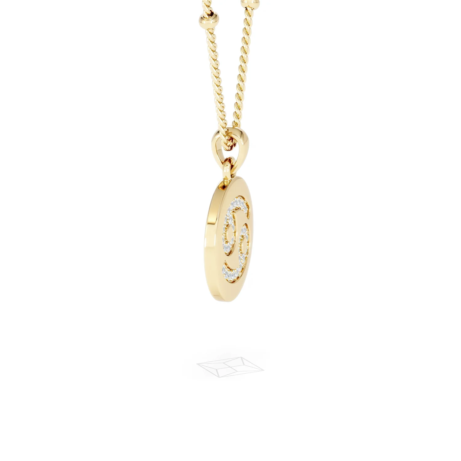 Astrology Cancer 0.07ct Lab Grown Diamond Medallion Pendant Necklace in 18K Gold Vermeil - Image 25