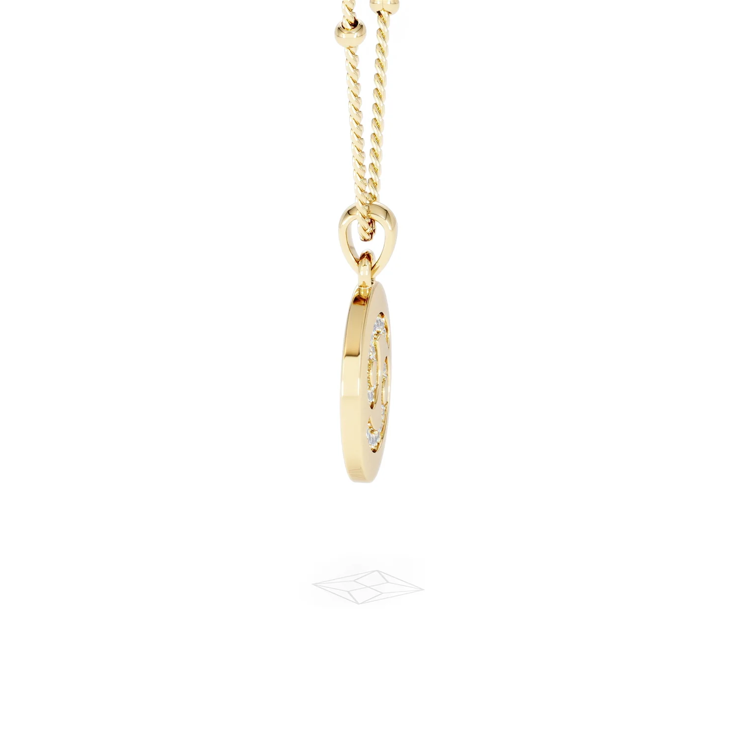 Astrology Cancer 0.07ct Lab Grown Diamond Medallion Pendant Necklace in 18K Gold Vermeil - Image 27