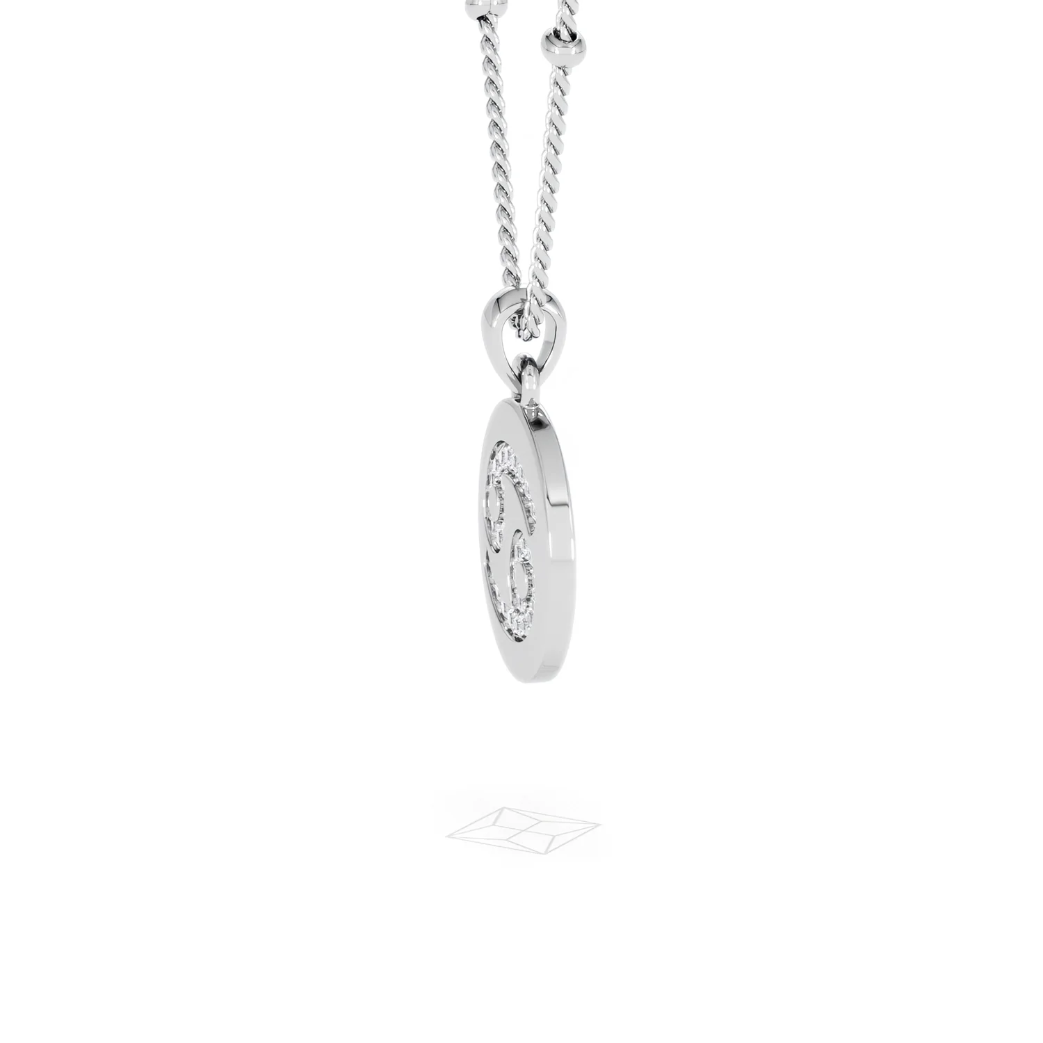 Astrology Cancer 0.07ct Lab Grown Diamond Medallion Pendant Necklace in Sterling Silver - Image 25