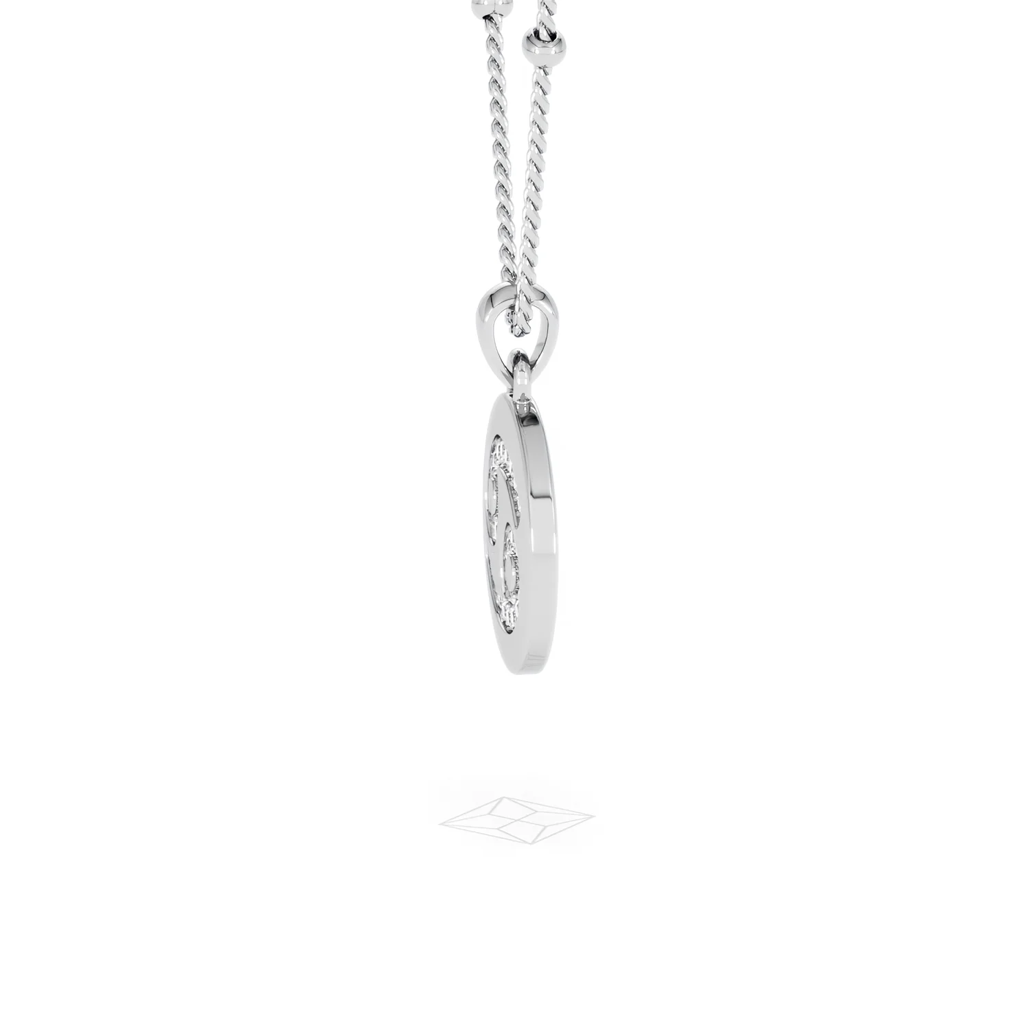Astrology Cancer 0.07ct Lab Grown Diamond Medallion Pendant Necklace in Sterling Silver - Image 26