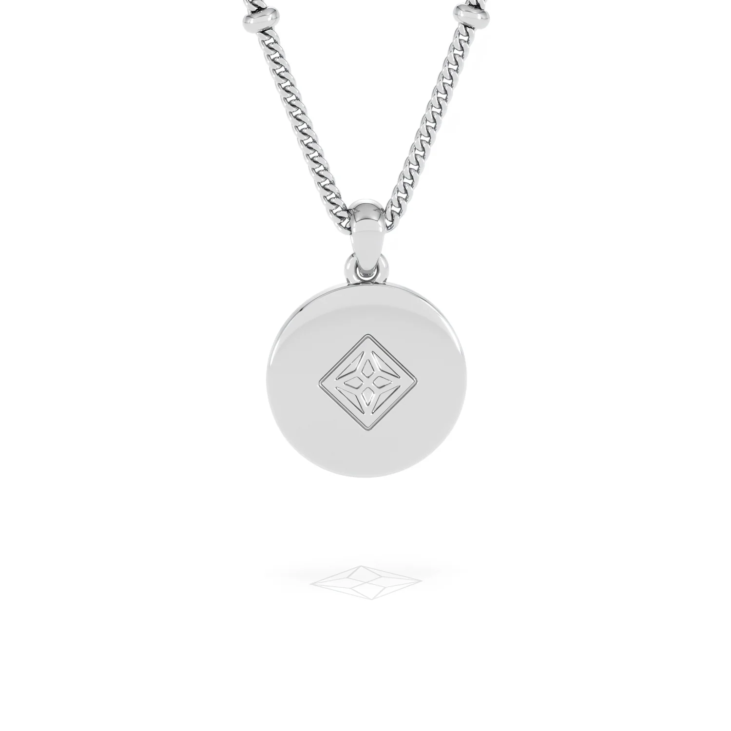Astrology Cancer 0.07ct Lab Grown Diamond Medallion Pendant Necklace in Sterling Silver - Image 47