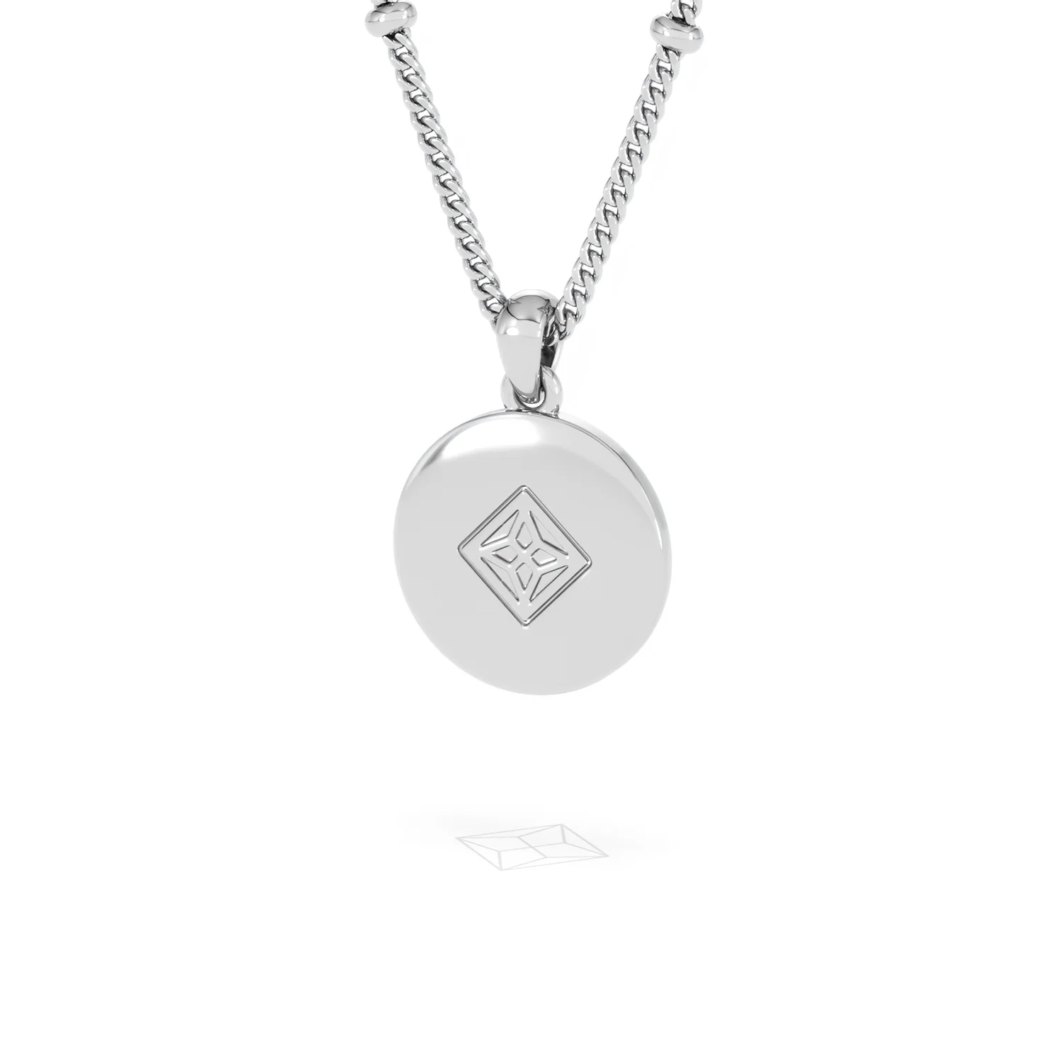 Astrology Cancer 0.07ct Lab Grown Diamond Medallion Pendant Necklace in Sterling Silver - Image 53