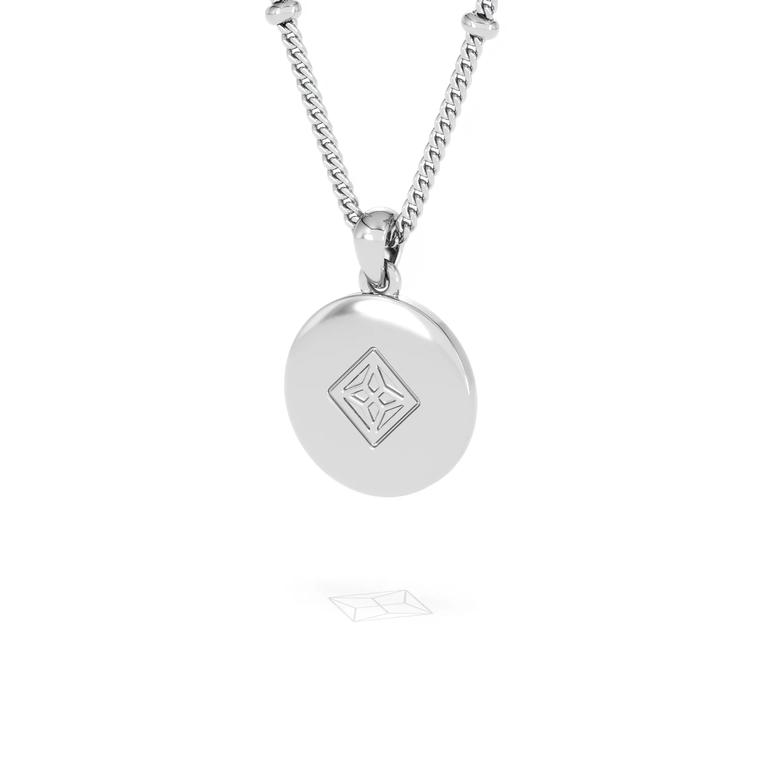 Astrology Cancer 0.07ct Lab Grown Diamond Medallion Pendant Necklace in Sterling Silver - Image 54