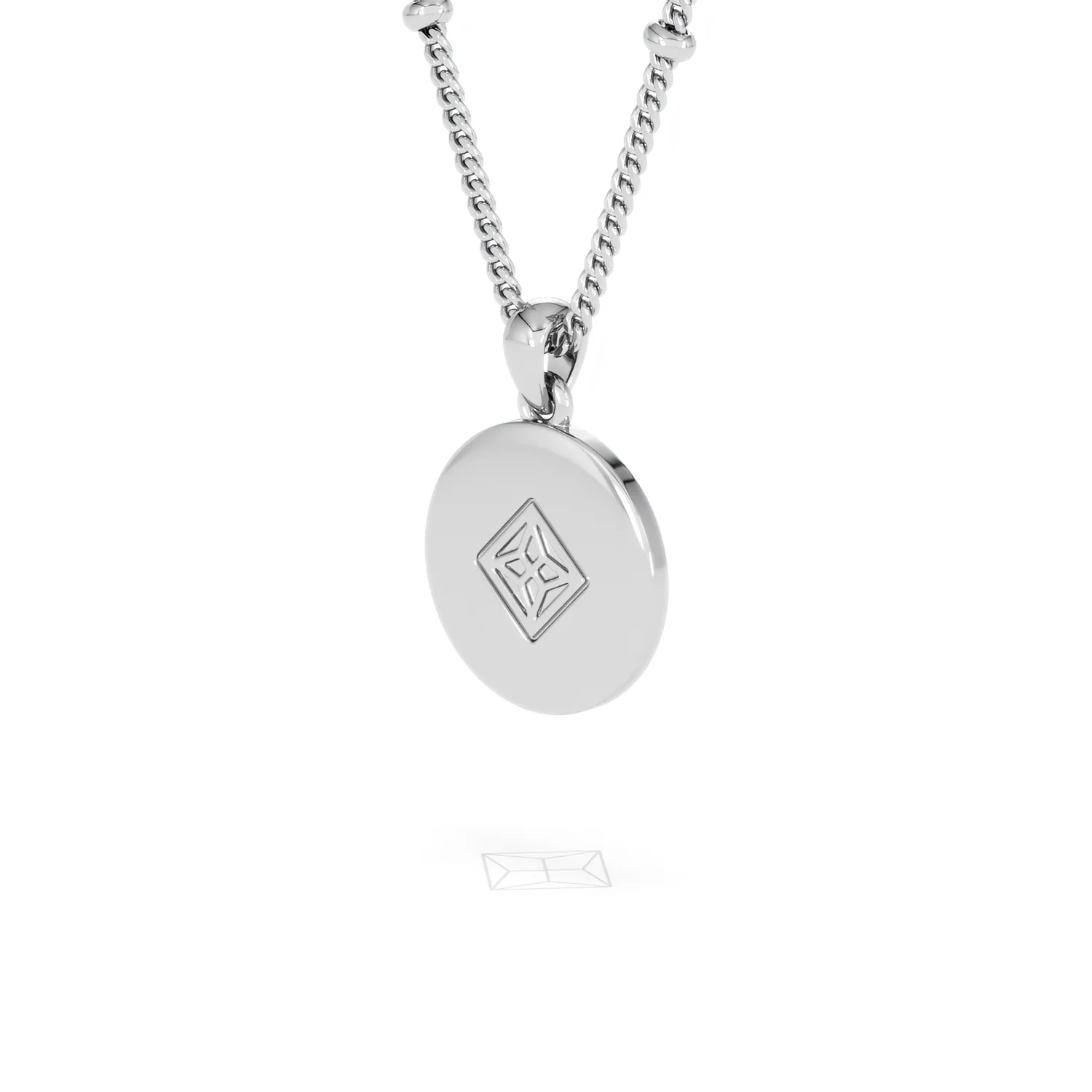 Astrology Cancer 0.07ct Lab Grown Diamond Medallion Pendant Necklace in Sterling Silver - Image 57