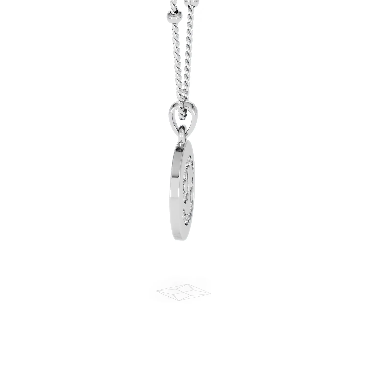 Astrology Cancer 0.07ct Lab Grown Diamond Medallion Pendant Necklace in Sterling Silver - Image 70