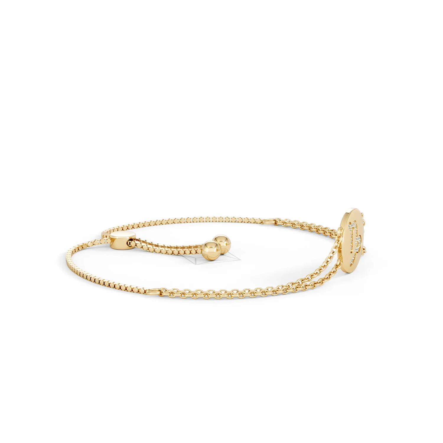 Astrology Capricorn 0.07ct Lab Grown Diamond Adjustable Medallion Bracelet 18K Gold Vermeil - Image 24