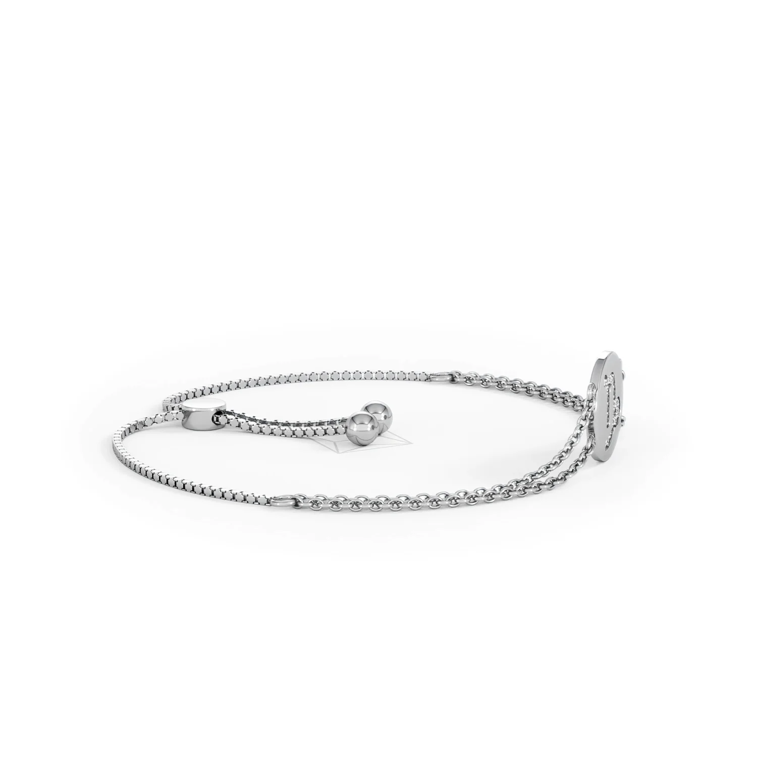 Astrology Capricorn 0.07ct Lab Grown Diamond Adjustable Medallion Bracelet Sterling Silver - Image 25