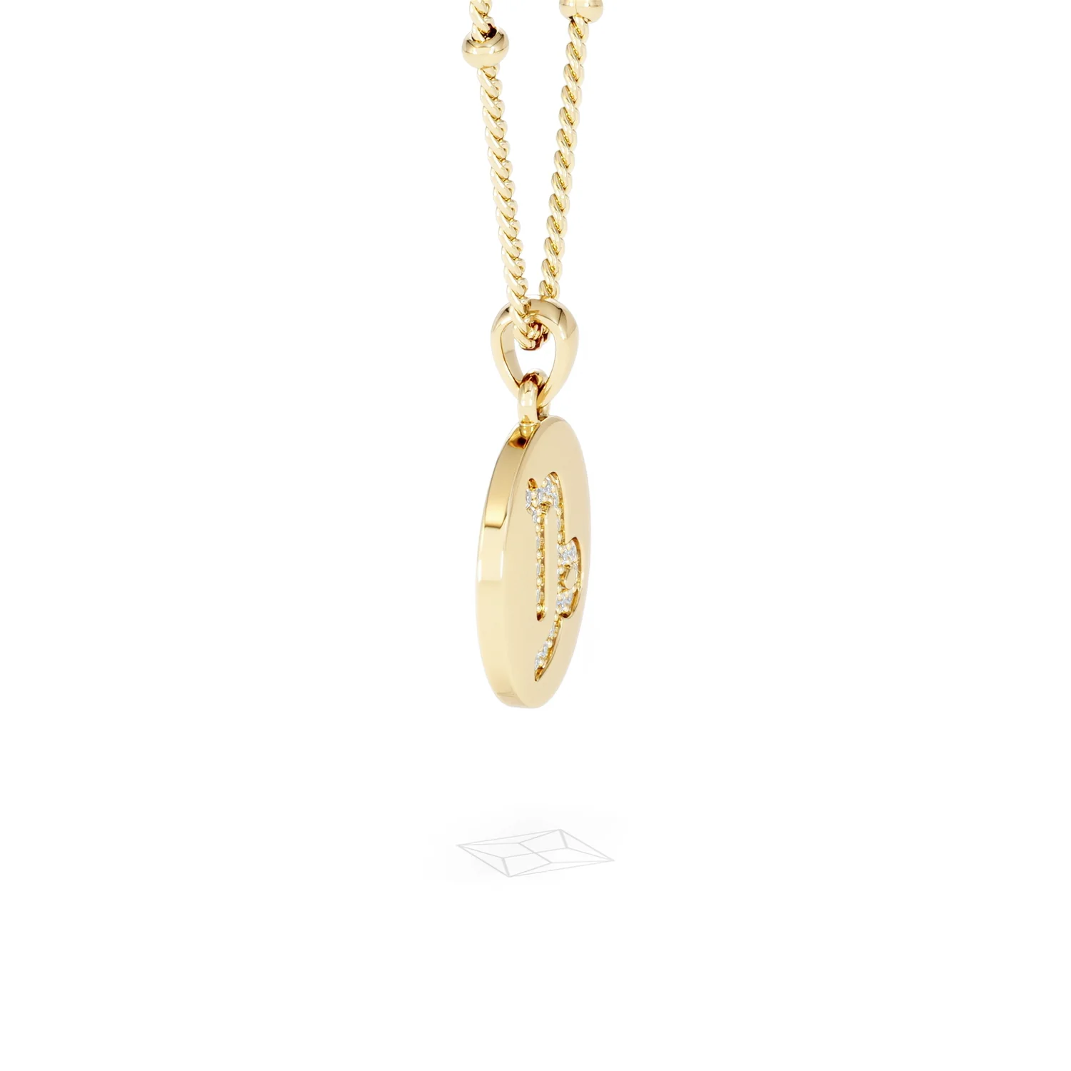 Astrology Capricorn 0.07ct Lab Grown Diamond Medallion Pendant Necklace in 18K Gold Vermeil - Image 24