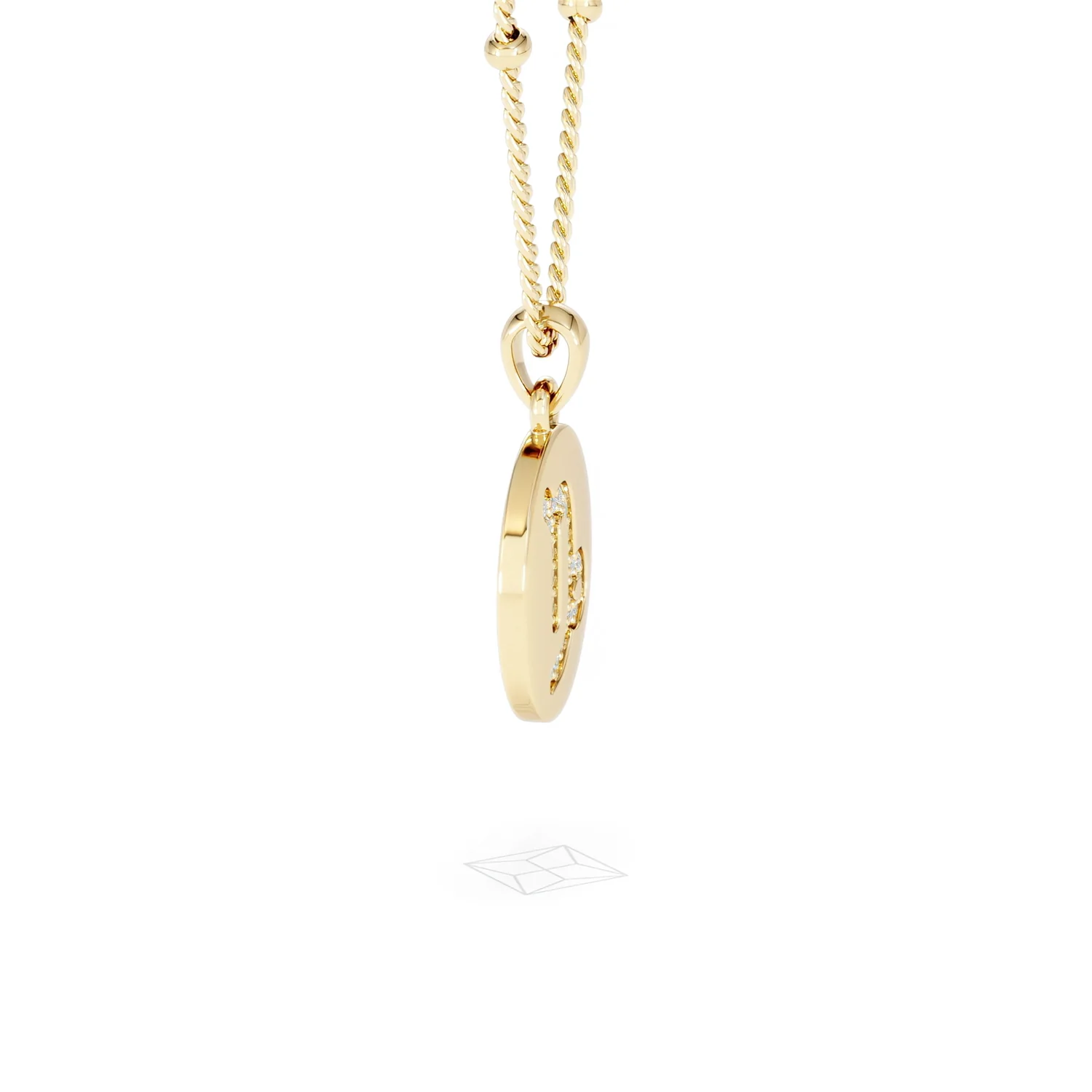 Astrology Capricorn 0.07ct Lab Grown Diamond Medallion Pendant Necklace in 18K Gold Vermeil - Image 25
