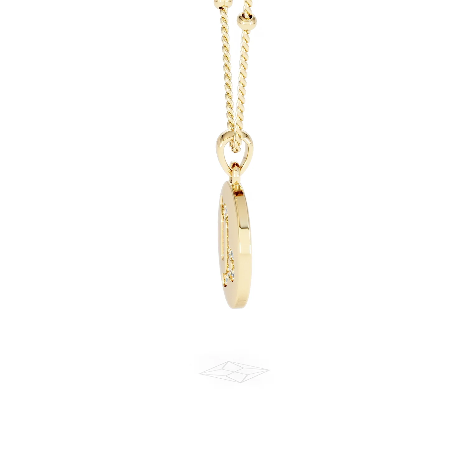 Astrology Capricorn 0.07ct Lab Grown Diamond Medallion Pendant Necklace in 18K Gold Vermeil - Image 70
