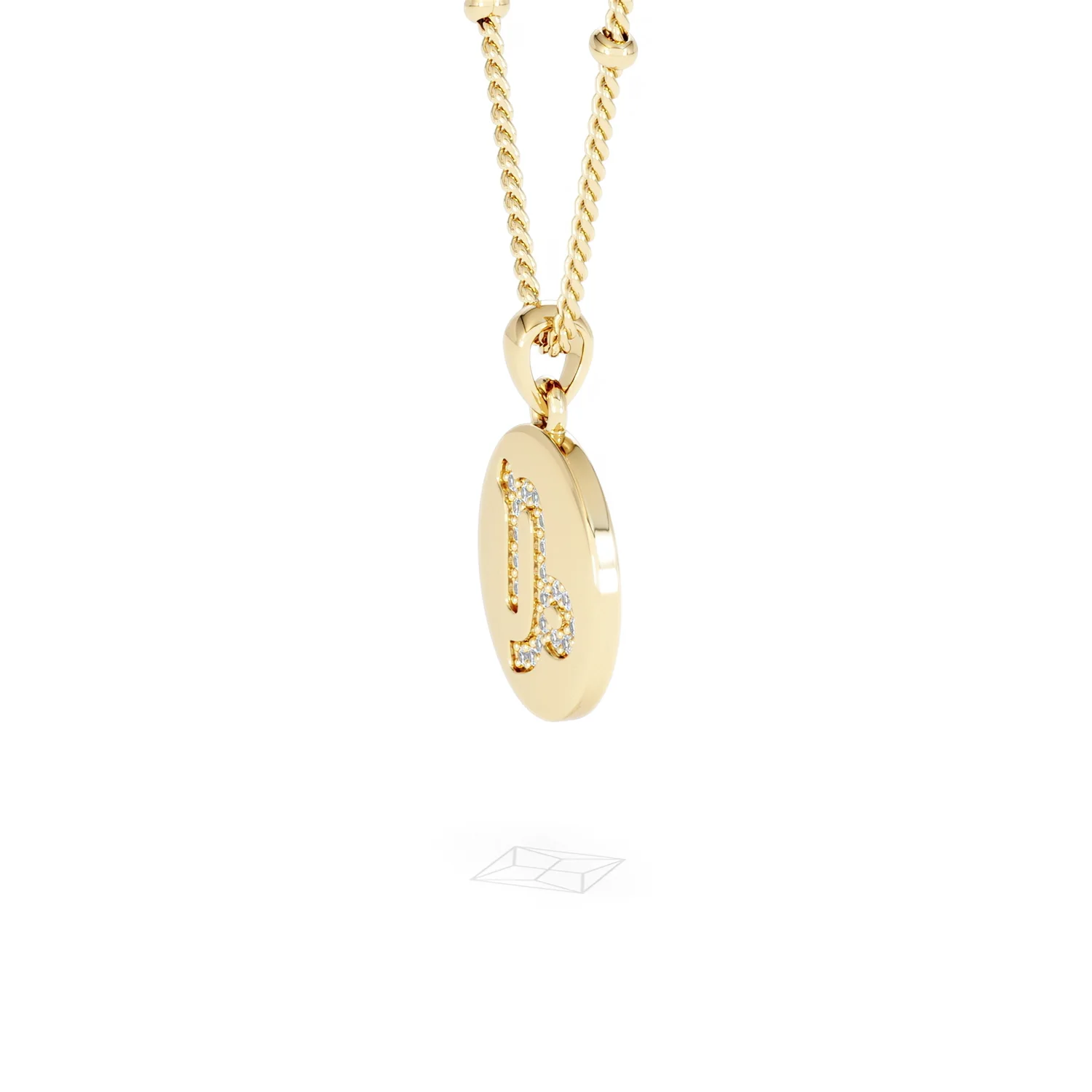 Astrology Capricorn 0.07ct Lab Grown Diamond Medallion Pendant Necklace in 18K Gold Vermeil - Image 73
