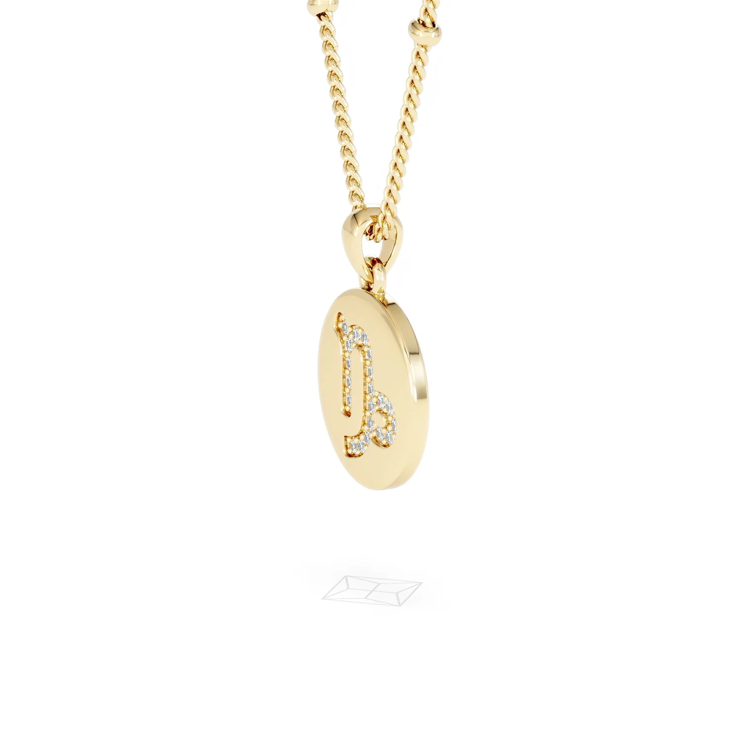 Astrology Capricorn 0.07ct Lab Grown Diamond Medallion Pendant Necklace in 18K Gold Vermeil - Image 74