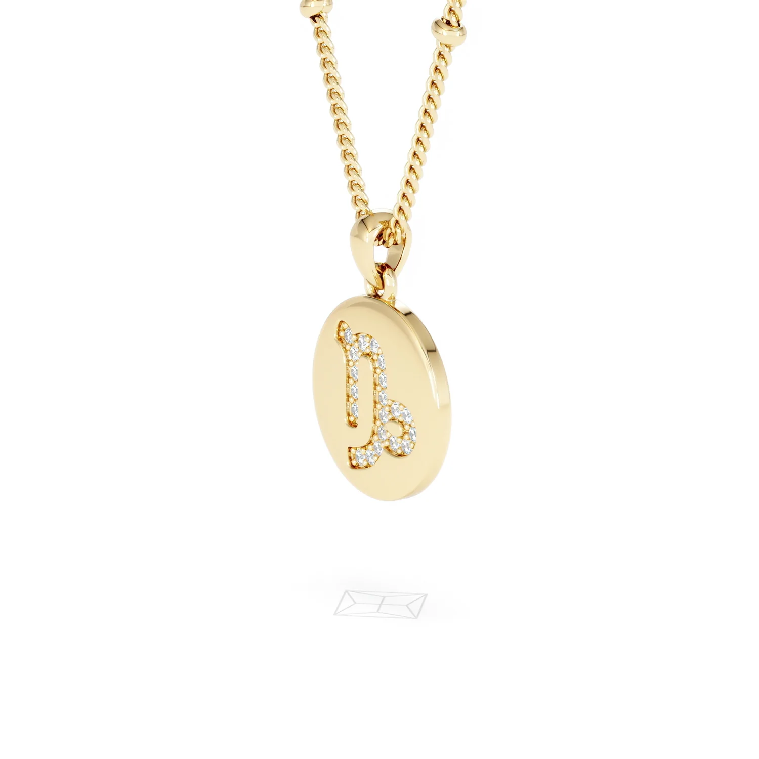 Astrology Capricorn 0.07ct Lab Grown Diamond Medallion Pendant Necklace in 18K Gold Vermeil - Image 76