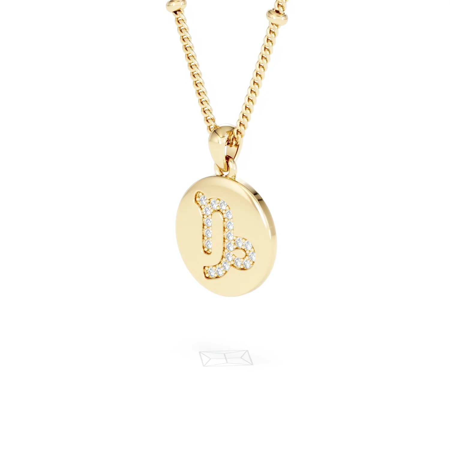 Astrology Capricorn 0.07ct Lab Grown Diamond Medallion Pendant Necklace in 18K Gold Vermeil - Image 79