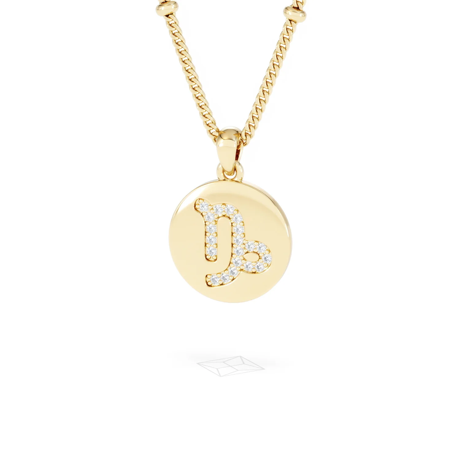 Astrology Capricorn 0.07ct Lab Grown Diamond Medallion Pendant Necklace in 18K Gold Vermeil - Image 84
