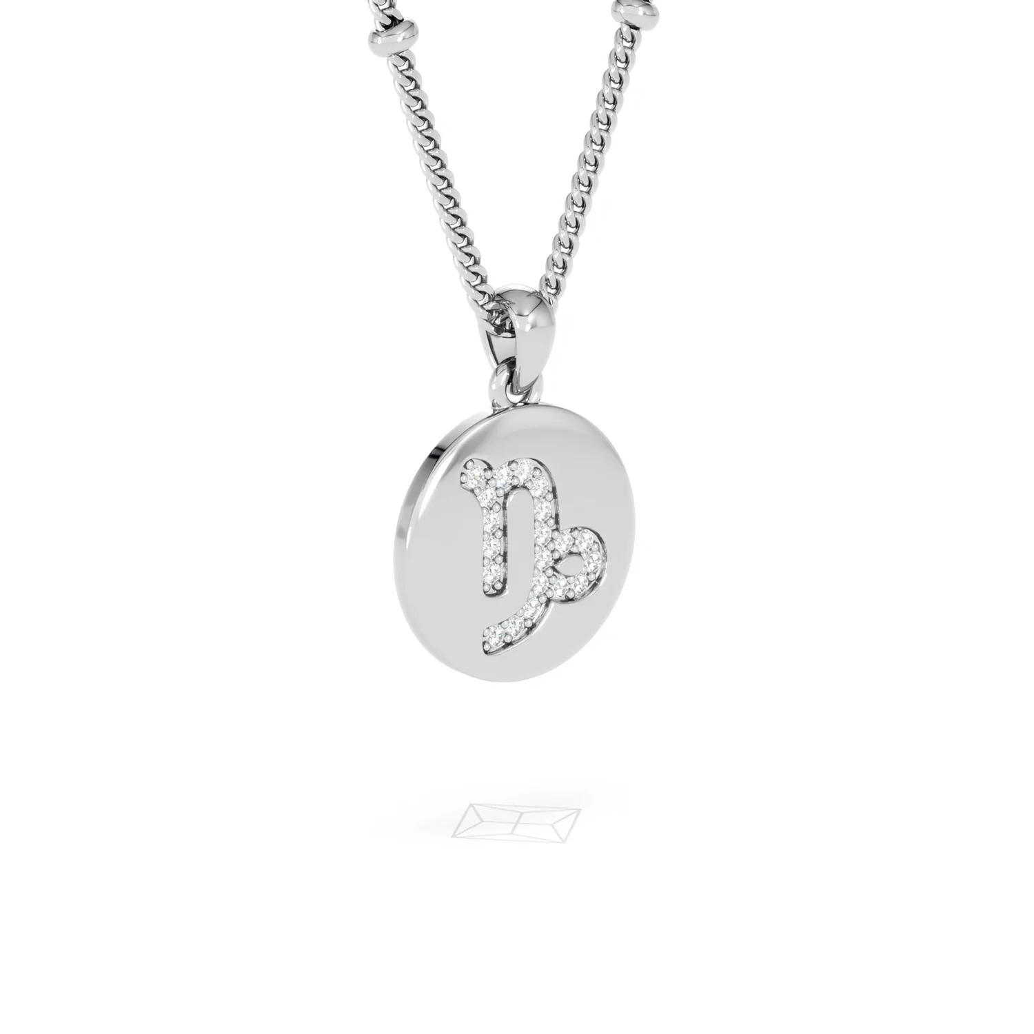 Astrology Capricorn 0.07ct Lab Grown Diamond Medallion Pendant Necklace in Sterling Silver - Image 16