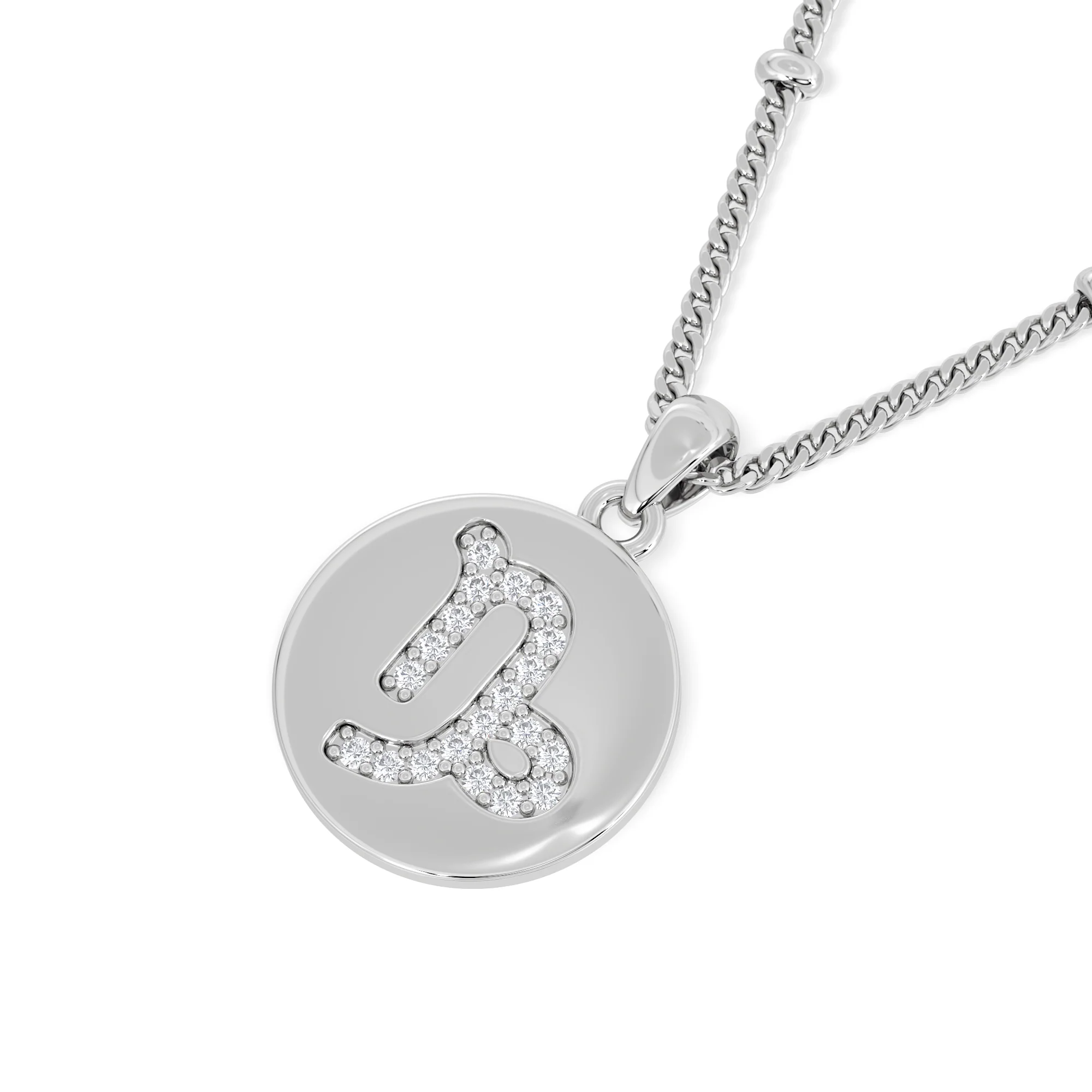 Astrology Capricorn 0.07ct Lab Grown Diamond Medallion Pendant Necklace in Sterling Silver - Image 5