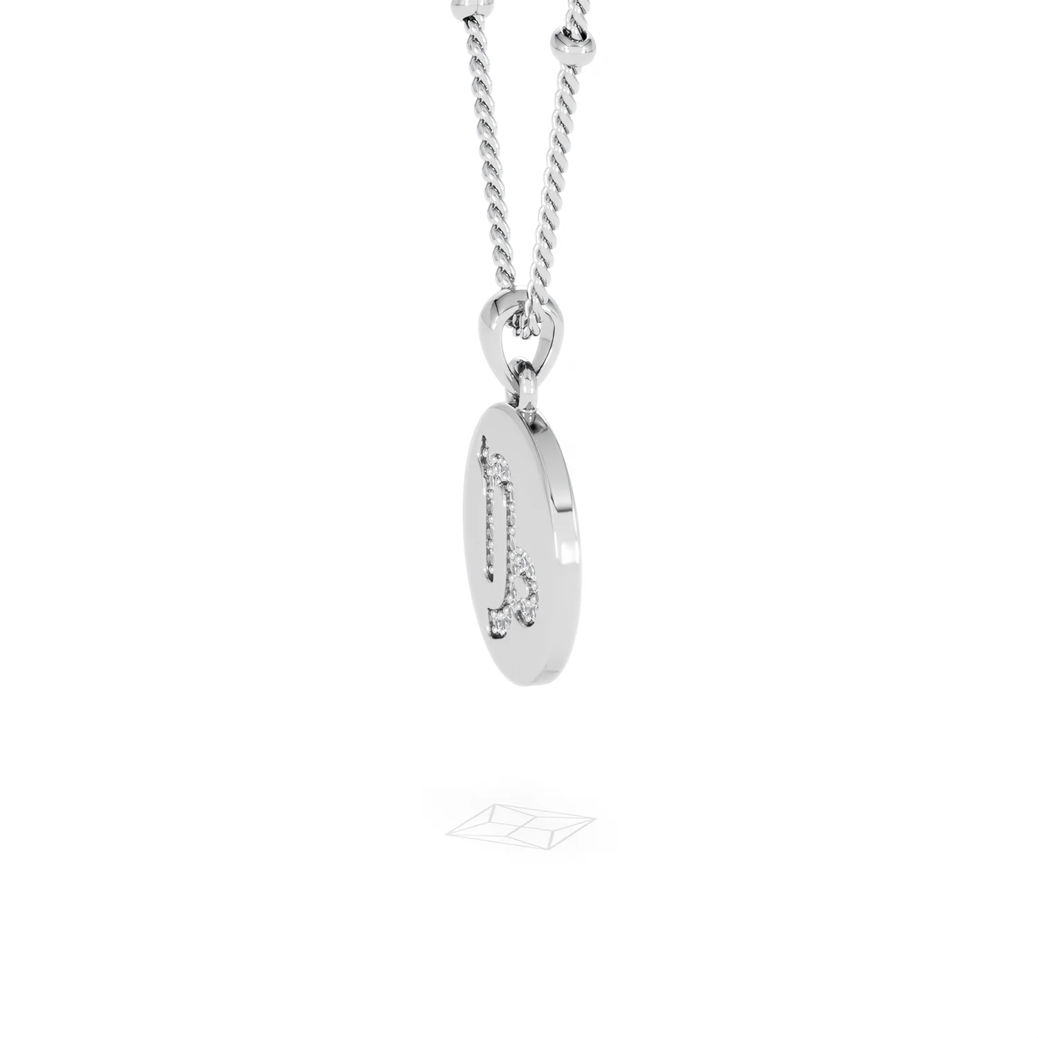 Astrology Capricorn 0.07ct Lab Grown Diamond Medallion Pendant Necklace in Sterling Silver - Image 72