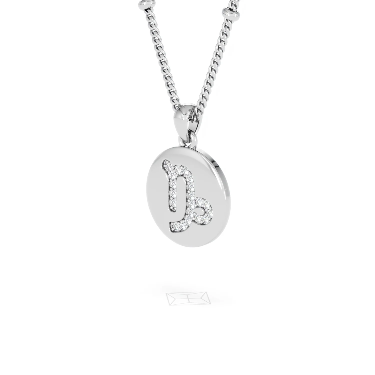 Astrology Capricorn 0.07ct Lab Grown Diamond Medallion Pendant Necklace in Sterling Silver - Image 79