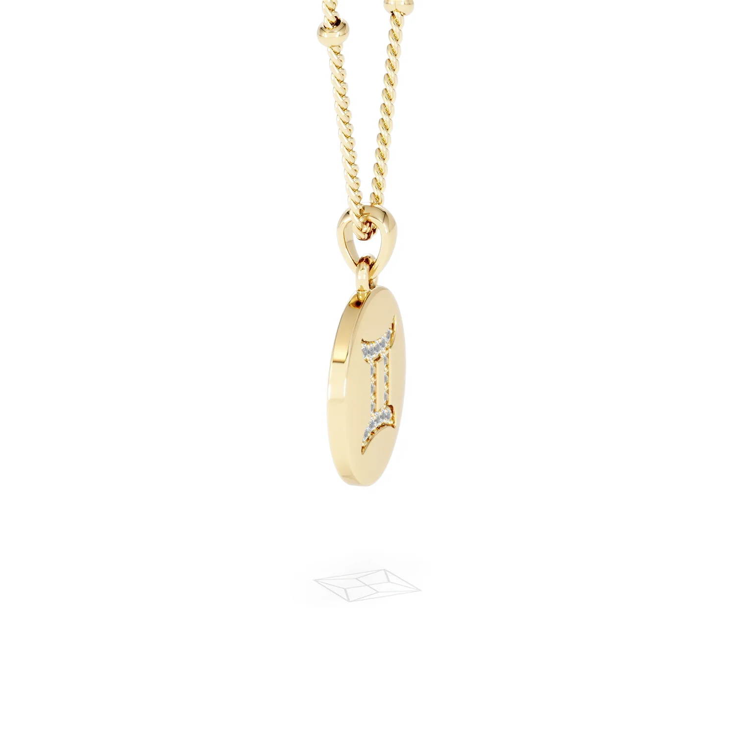 Astrology Gemini 0.07ct Lab Grown Diamond Medallion Pendant Necklace in 18K Gold Vermeil - Image 25