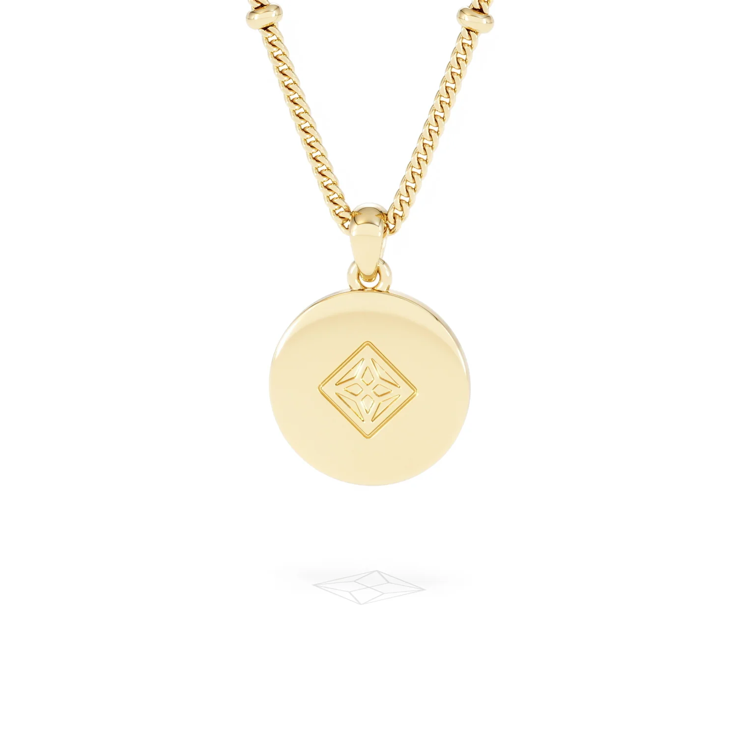 Astrology Gemini 0.07ct Lab Grown Diamond Medallion Pendant Necklace in 18K Gold Vermeil - Image 47
