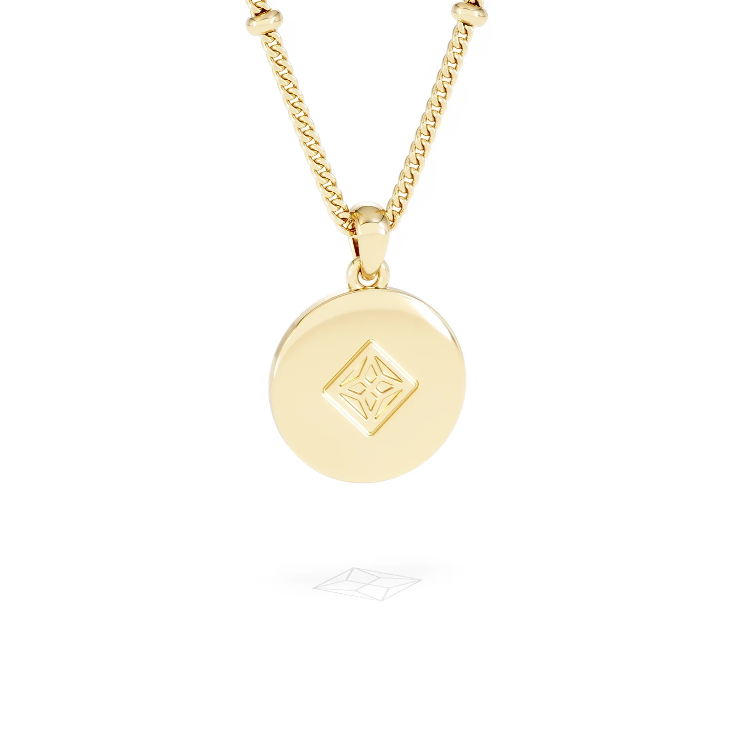 Astrology Gemini 0.07ct Lab Grown Diamond Medallion Pendant Necklace in 18K Gold Vermeil - Image 52