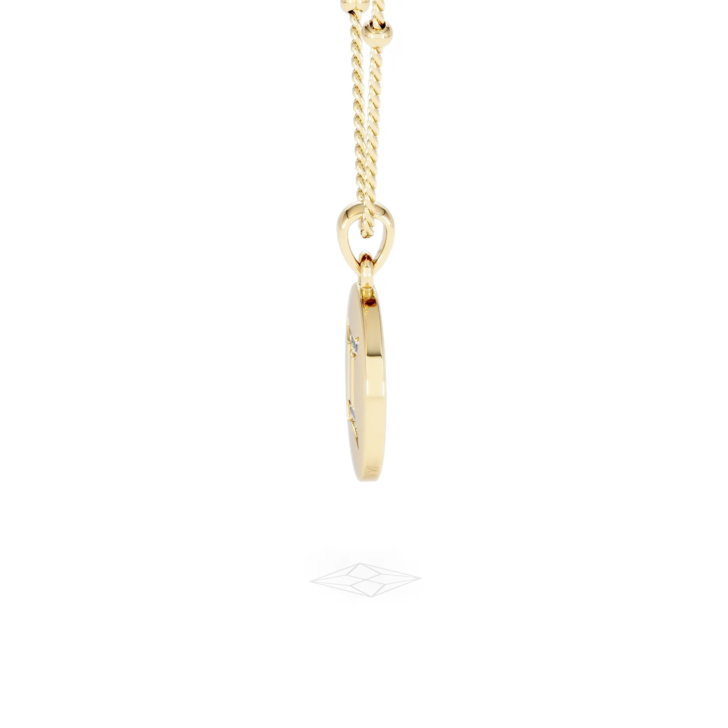 Astrology Gemini 0.07ct Lab Grown Diamond Medallion Pendant Necklace in 18K Gold Vermeil - Image 70