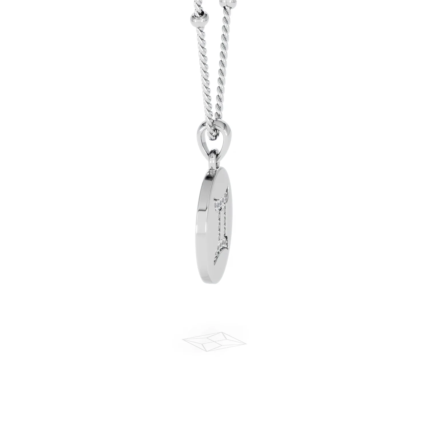 Astrology Gemini 0.07ct Lab Grown Diamond Medallion Pendant Necklace in Sterling Silver - Image 26