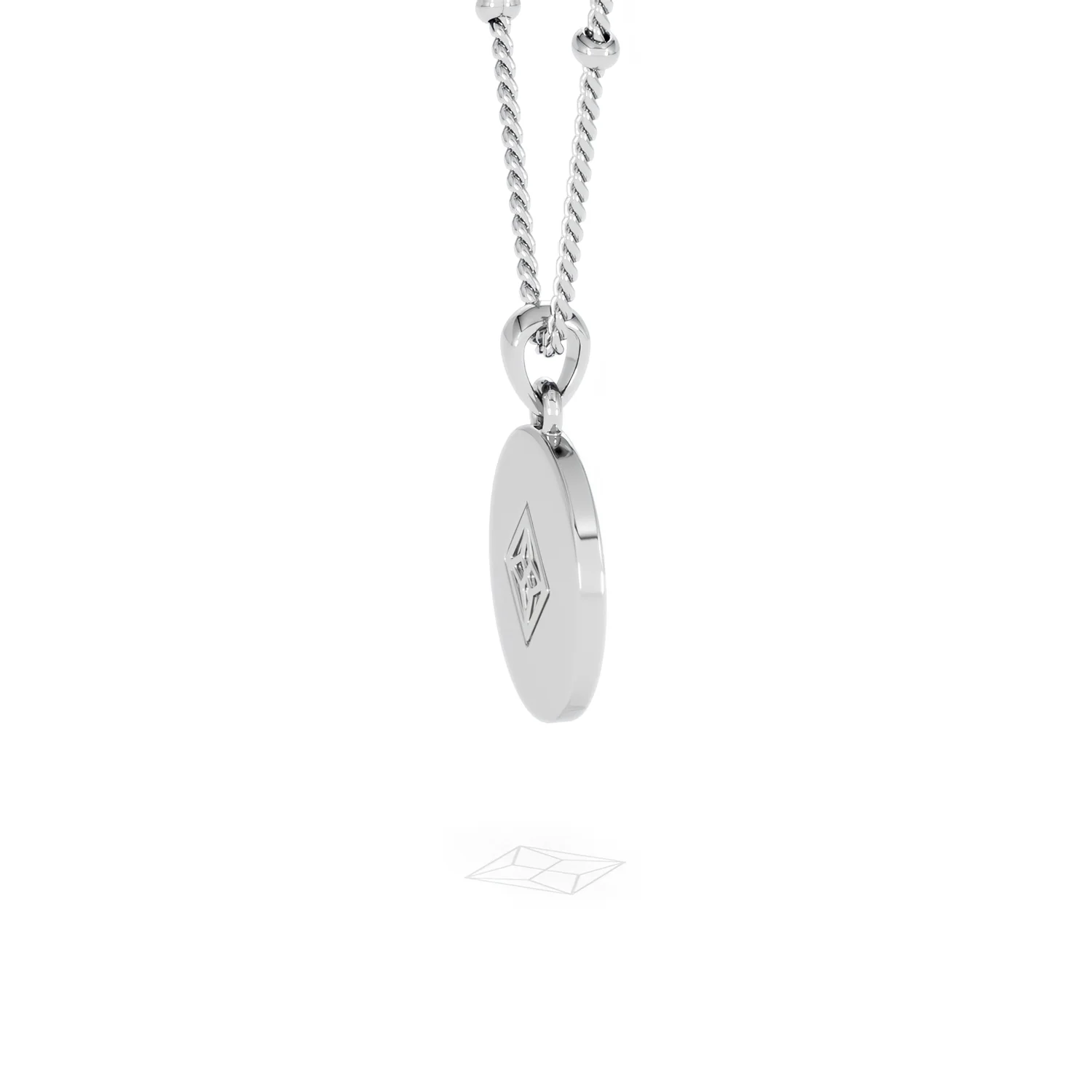 Astrology Gemini 0.07ct Lab Grown Diamond Medallion Pendant Necklace in Sterling Silver - Image 33