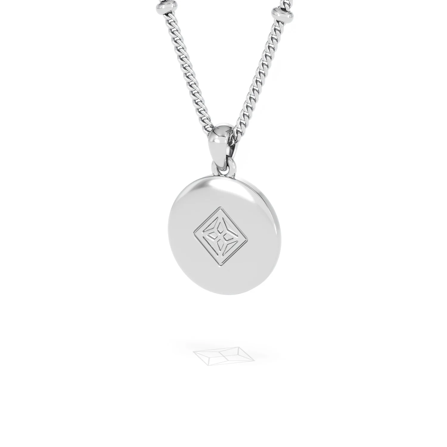 Astrology Gemini 0.07ct Lab Grown Diamond Medallion Pendant Necklace in Sterling Silver - Image 43