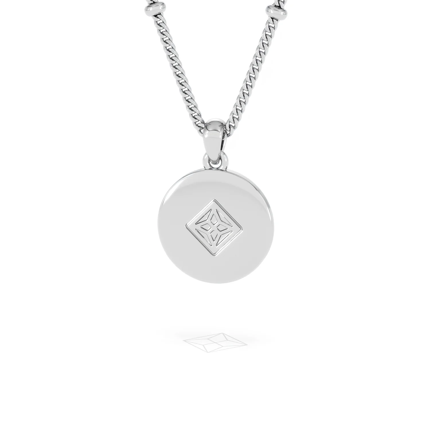 Astrology Gemini 0.07ct Lab Grown Diamond Medallion Pendant Necklace in Sterling Silver - Image 46