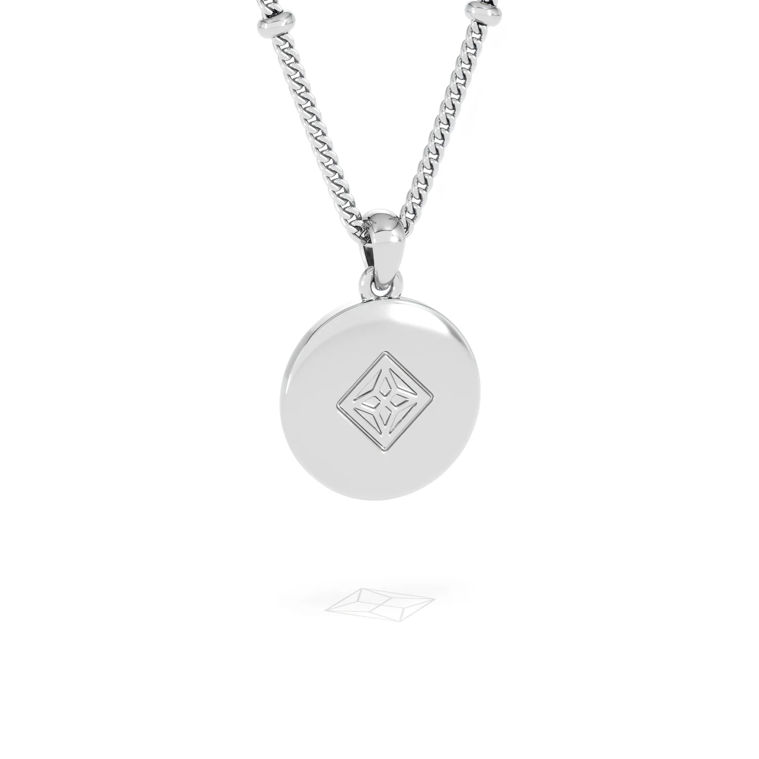 Astrology Gemini 0.07ct Lab Grown Diamond Medallion Pendant Necklace in Sterling Silver - Image 53